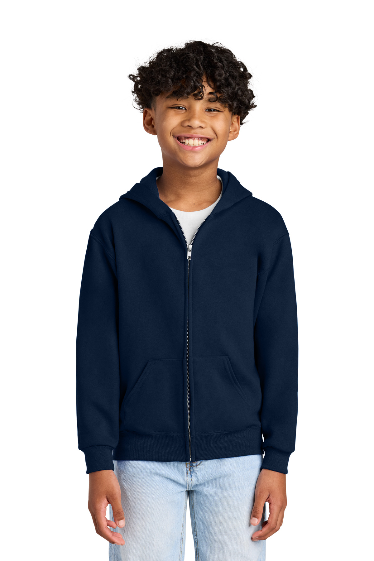 Jerzees - Youth NuBlend Full-Zip Hooded Sweatshirt. 993B