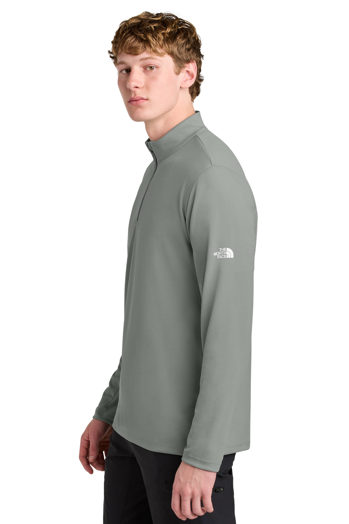 The North Face Ambition 1/4-Zip NF0A8ENR in Meld Grey Heather — Left sleeve