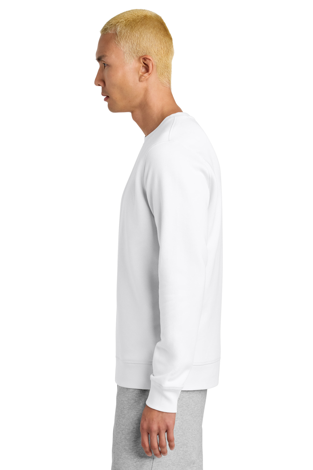 Stanley/Stella Unisex Roller Crewneck Sweatshirt SXU010 in White — Left sleeve