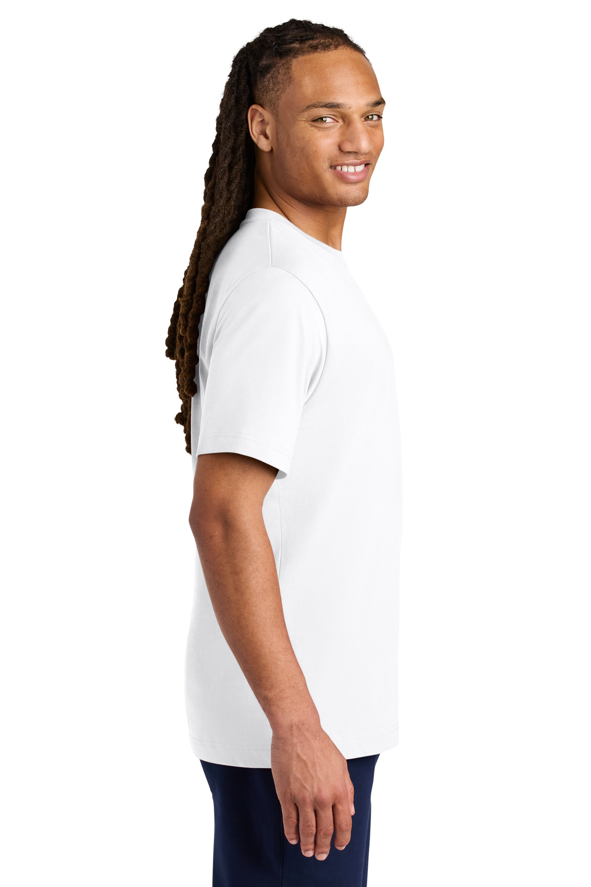 Stanley/Stella Unisex Freestyler Heavyweight Tee SXU018 in White — Left sleeve