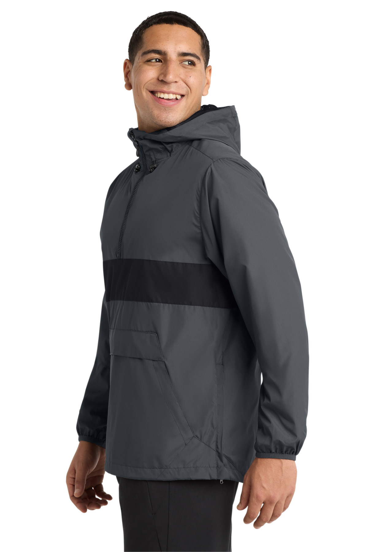 Sport-Tek Zipped Pocket Anorak. JST65