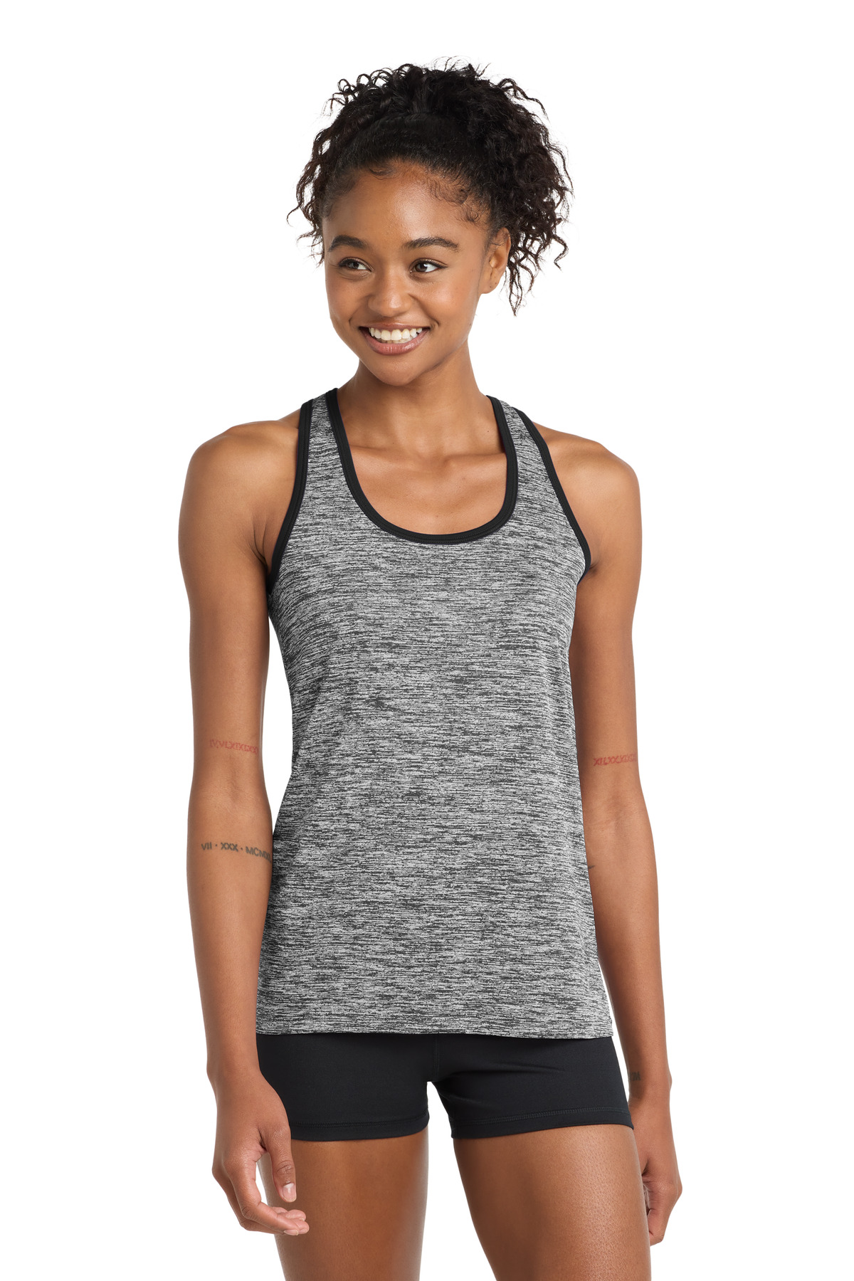  DISCONTINUED  Sport-Tek  ┬«  Women's PosiCharge  ┬«  Electric Heather Racerback Tank. LST396