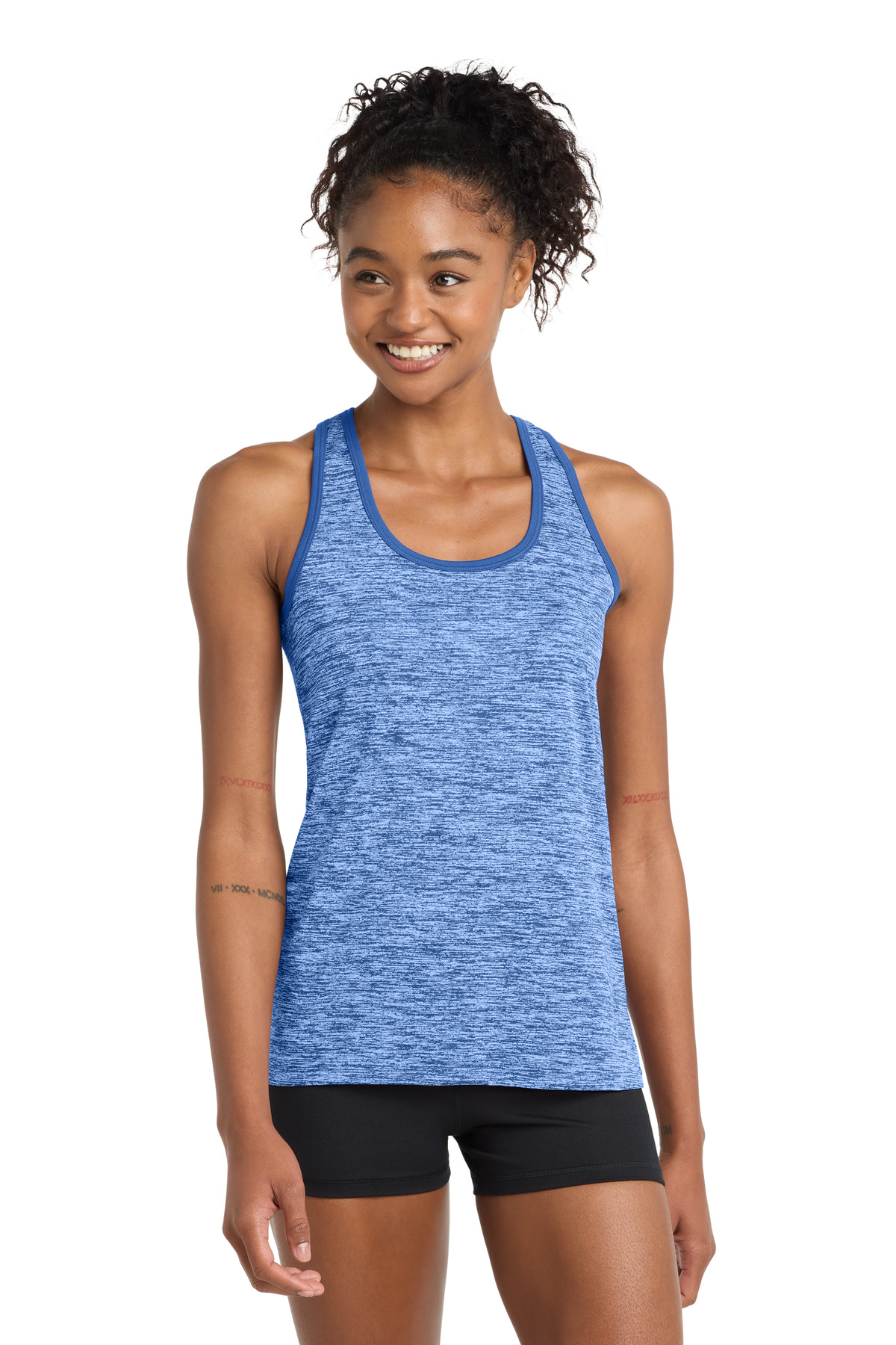 DISCONTINUED  Sport-Tek  ®  Women's PosiCharge  ®  Electric Heather Racerback Tank. LST396