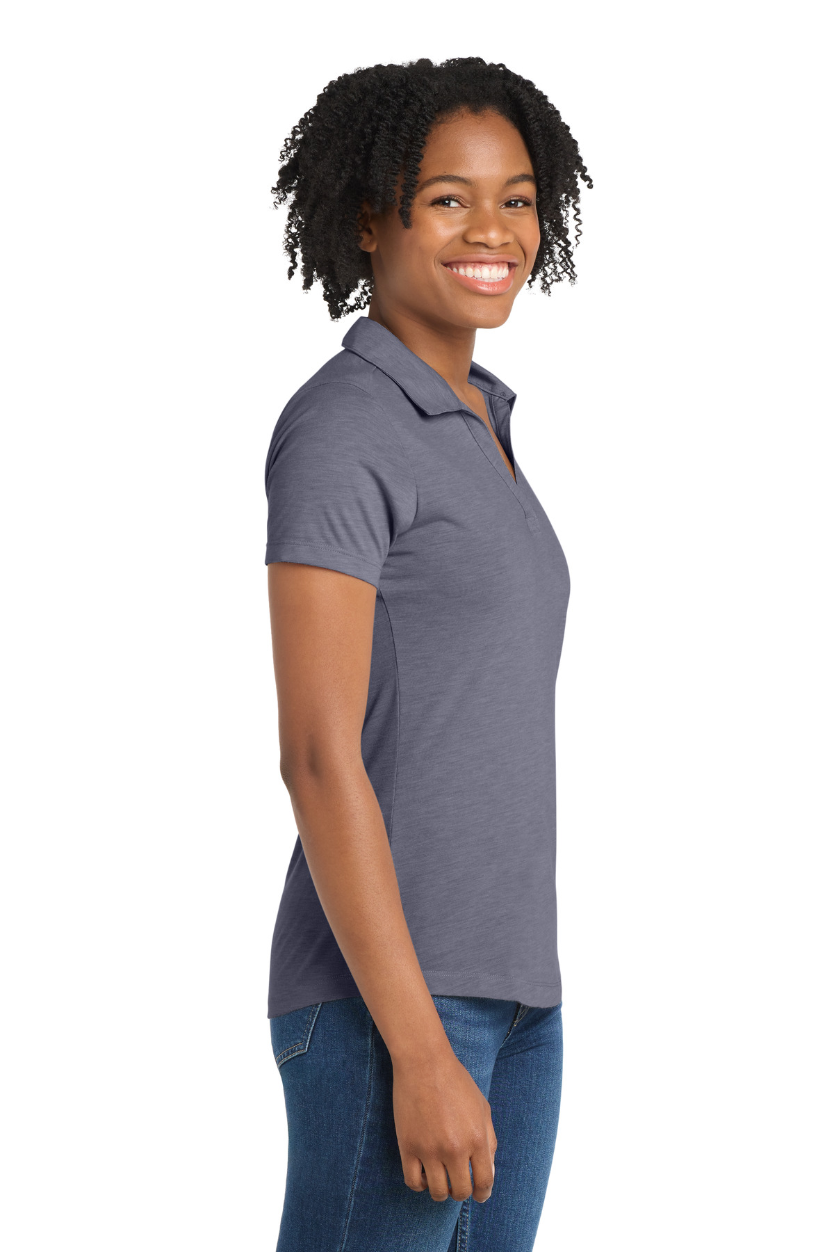 Sport-Tek Women's PosiCharge Tri-Blend Wicking Polo. LST405