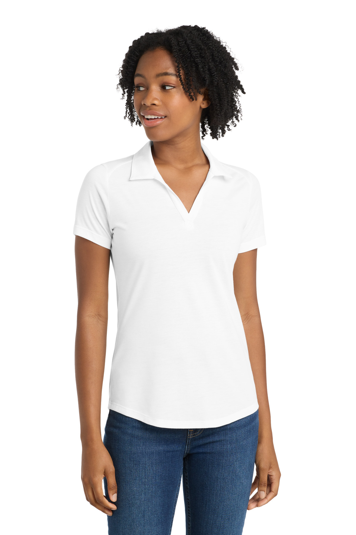 Sport-Tek Women's PosiCharge Tri-Blend Wicking Polo. LST405