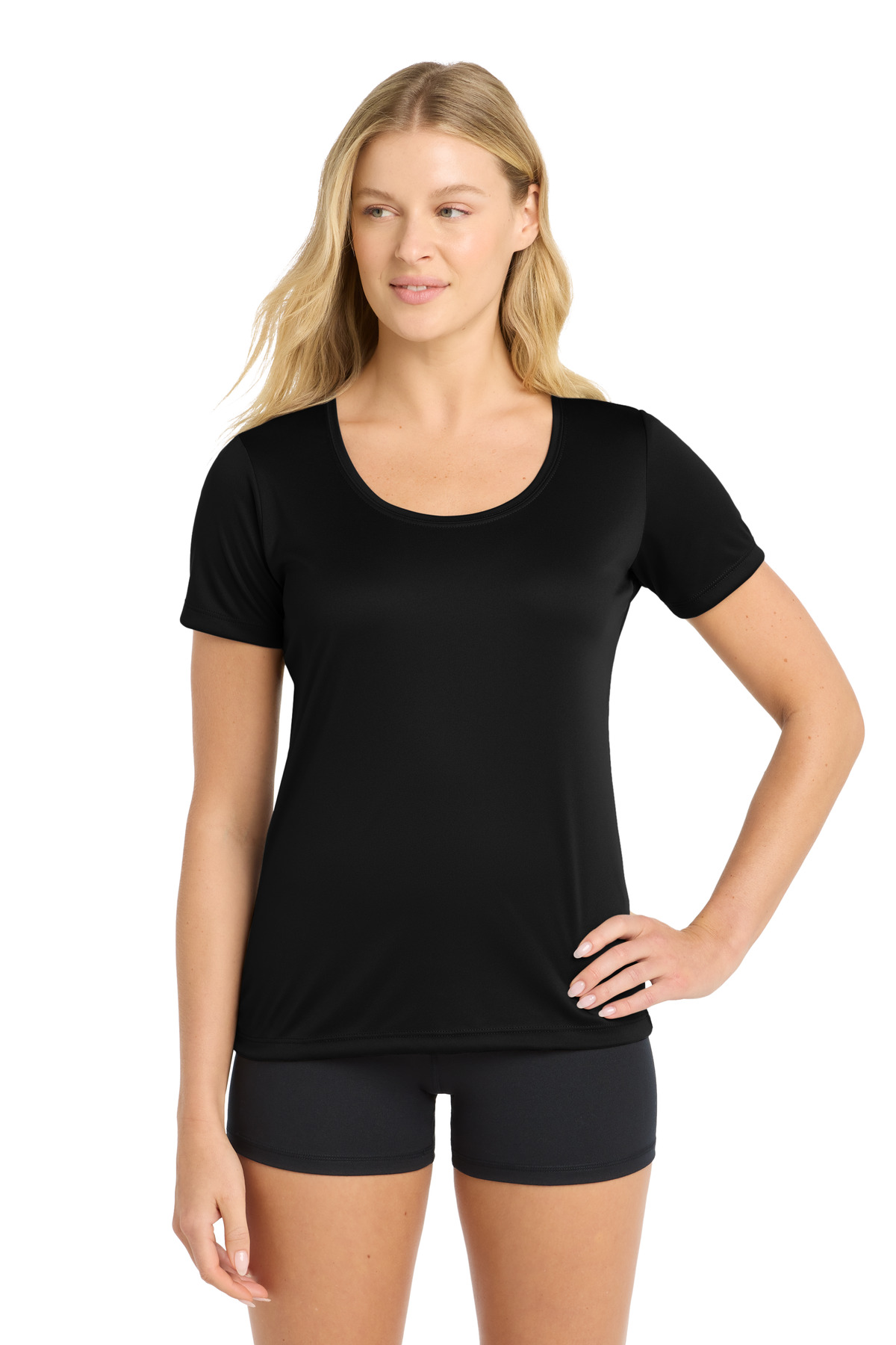  DISCONTINUED  Sport-Tek  ┬«  Women's Posi-UV ┬«  Pro Scoop Neck Tee. LST420