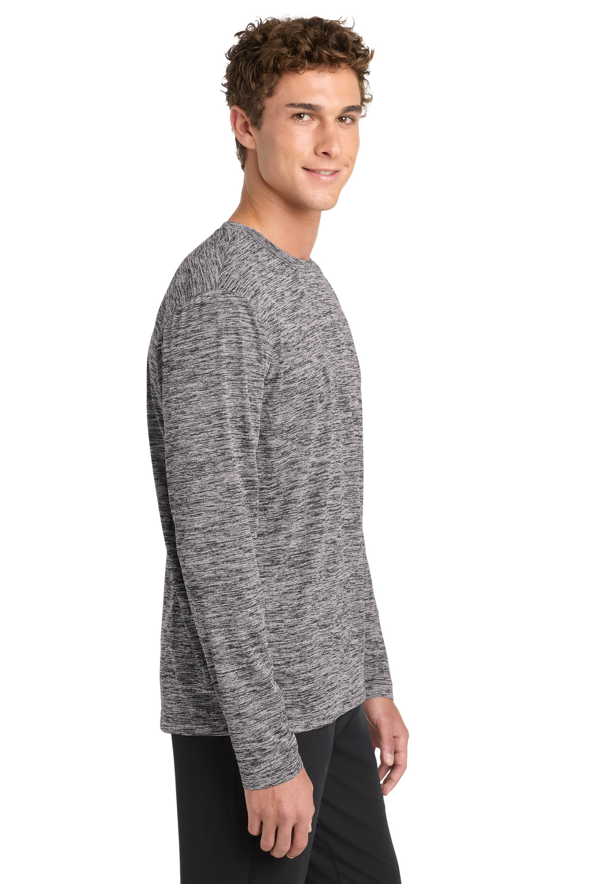 Sport-Tek PosiCharge Long Sleeve Electric Heather Tee. ST390LS