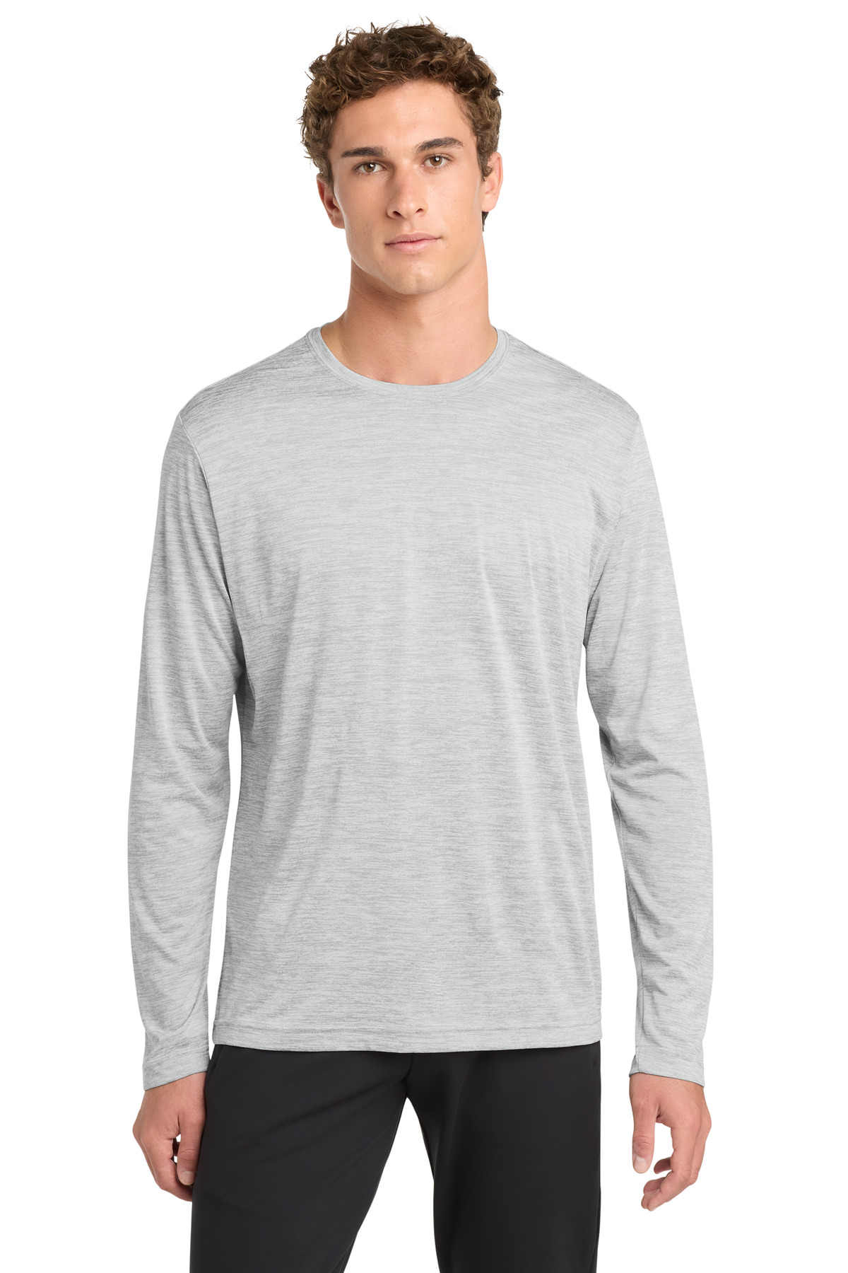 DISCONTINUED Sport-Tek  PosiCharge  Long Sleeve Electric Heather Tee. ST390LS
