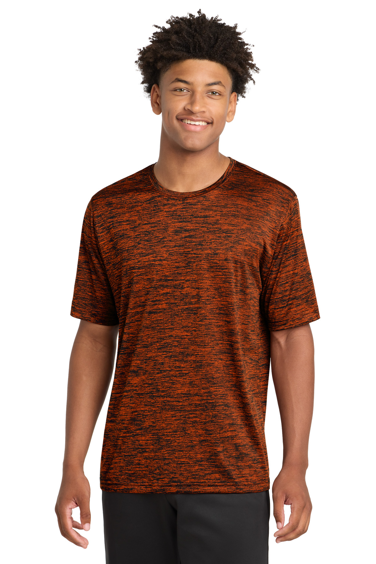 Sport-Tek ST390 swatch in Deep Orange-Black Electric