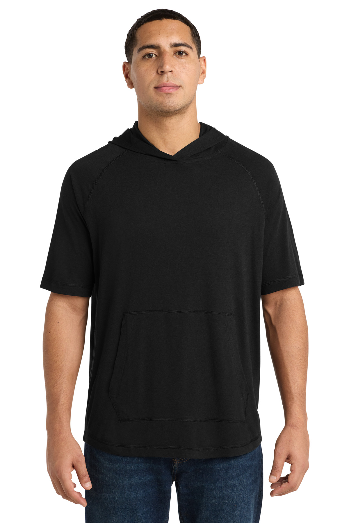 Sport-Tek PosiCharge Tri-Blend Wicking Short Sleeve Hoodie-Sport&#45;Tek