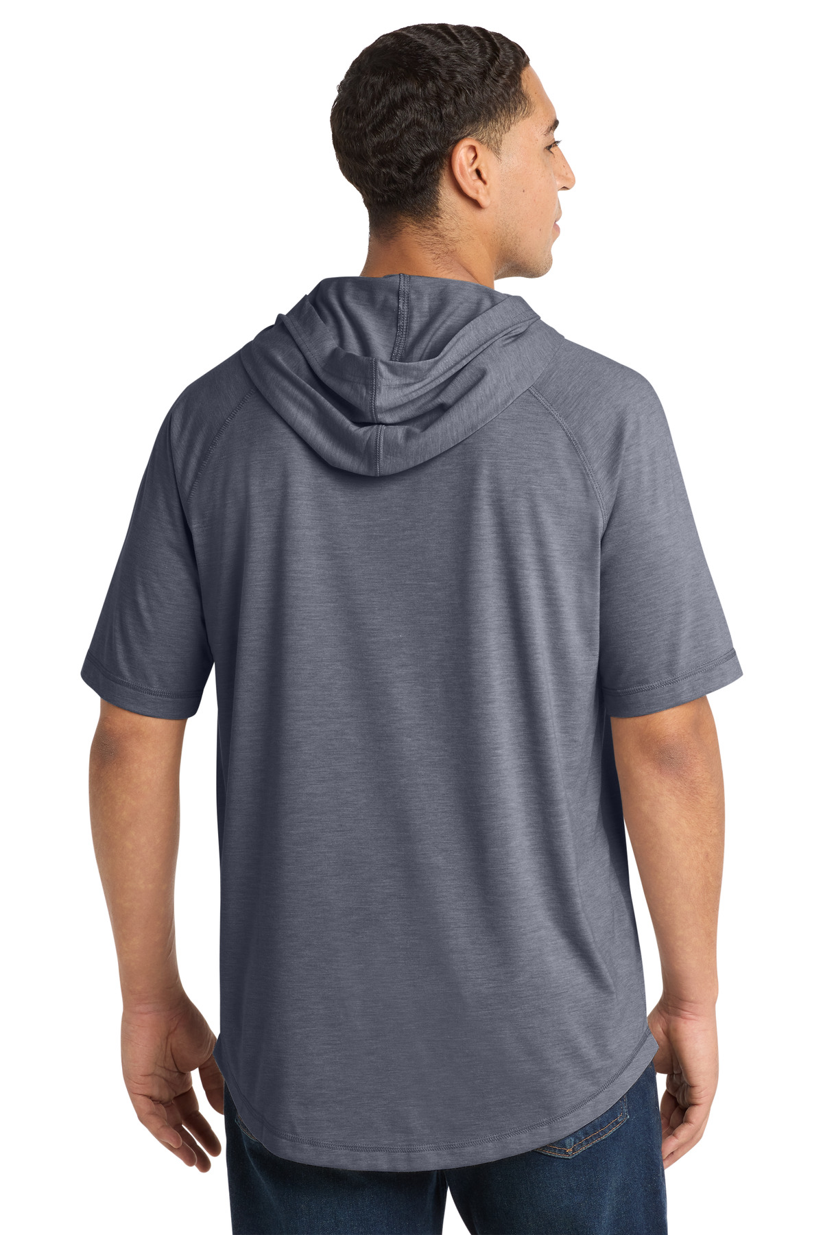 Sport-Tek PosiCharge Tri-Blend Wicking Short Sleeve Hoodie. ST404