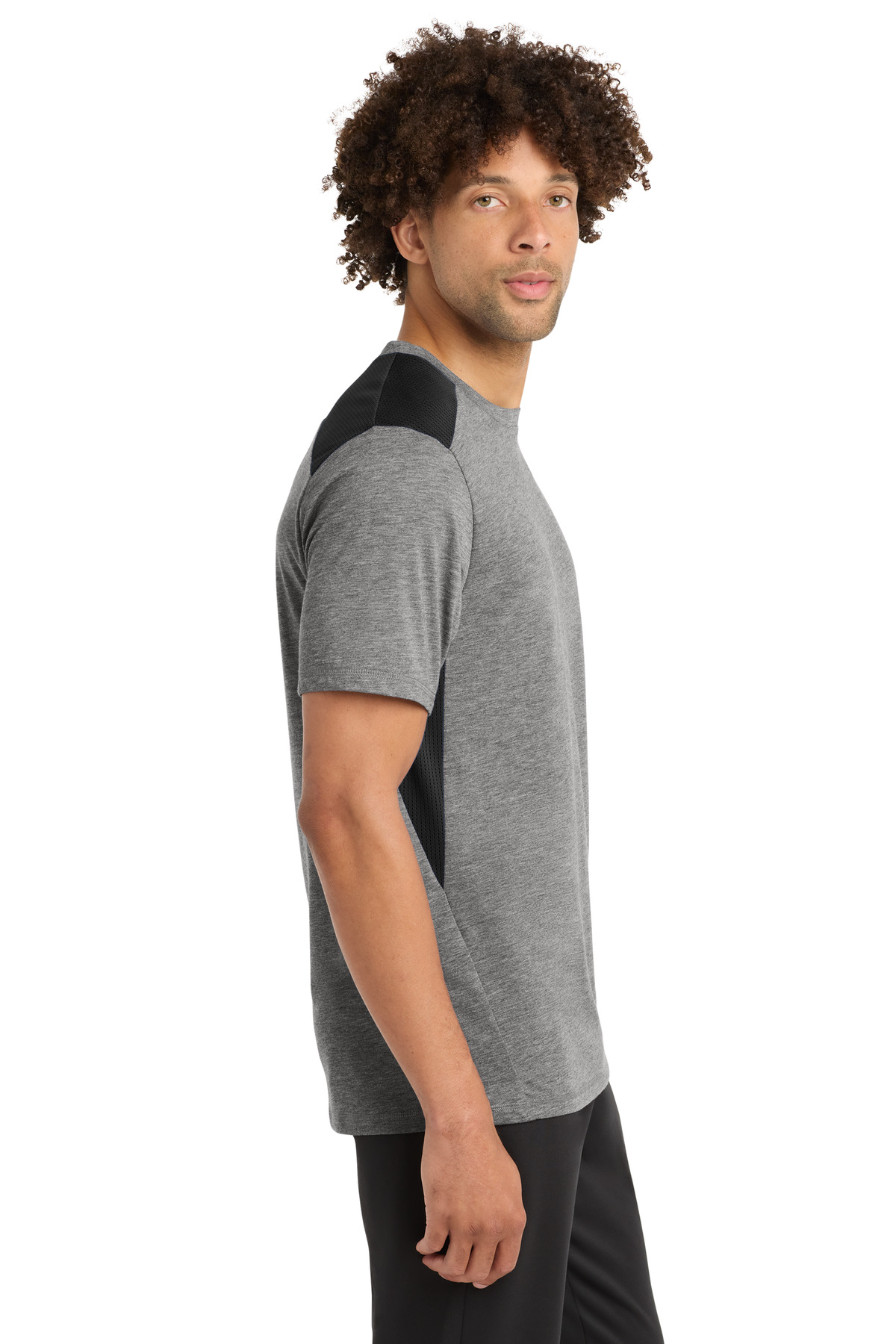 Sport-Tek PosiCharge Tri-Blend Wicking Draft Tee. ST410