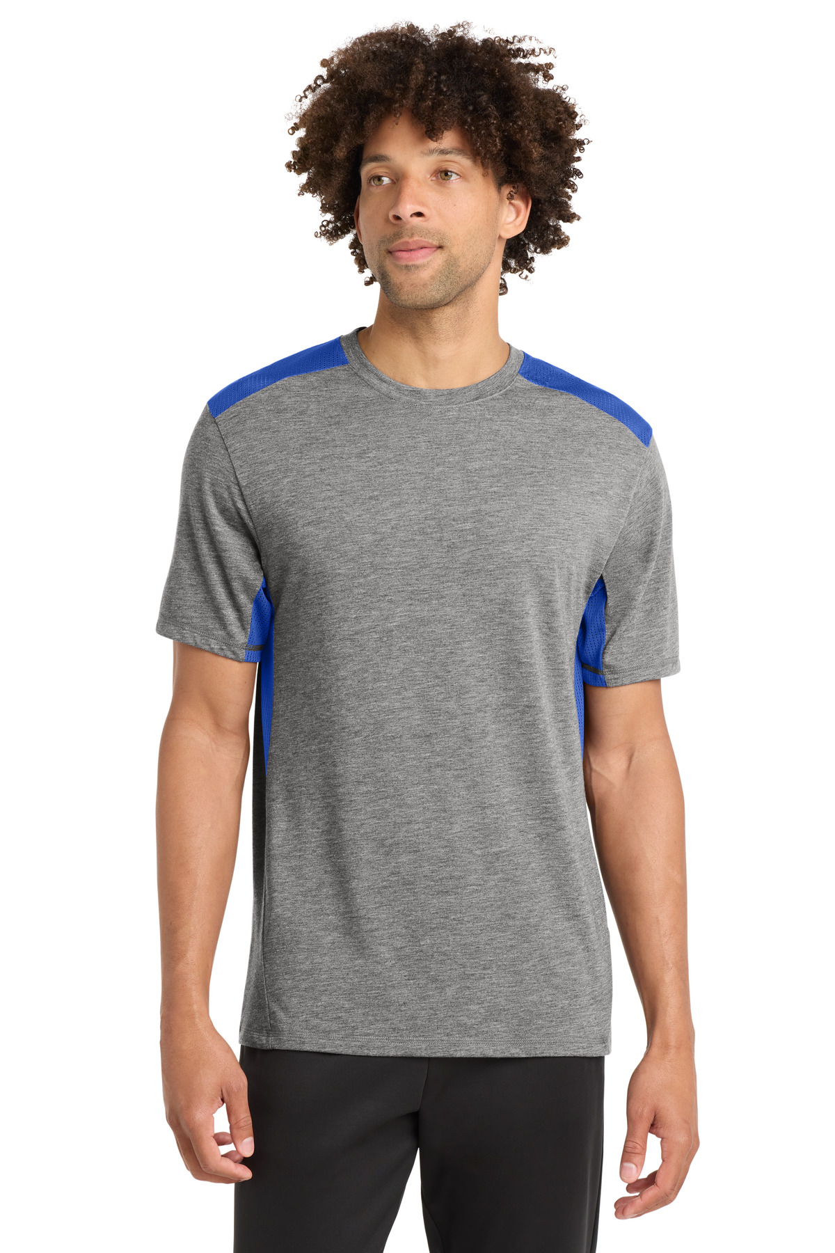 DISCONTINUED Sport-Tek  PosiCharge  Tri-Blend Wicking Draft Tee. ST410