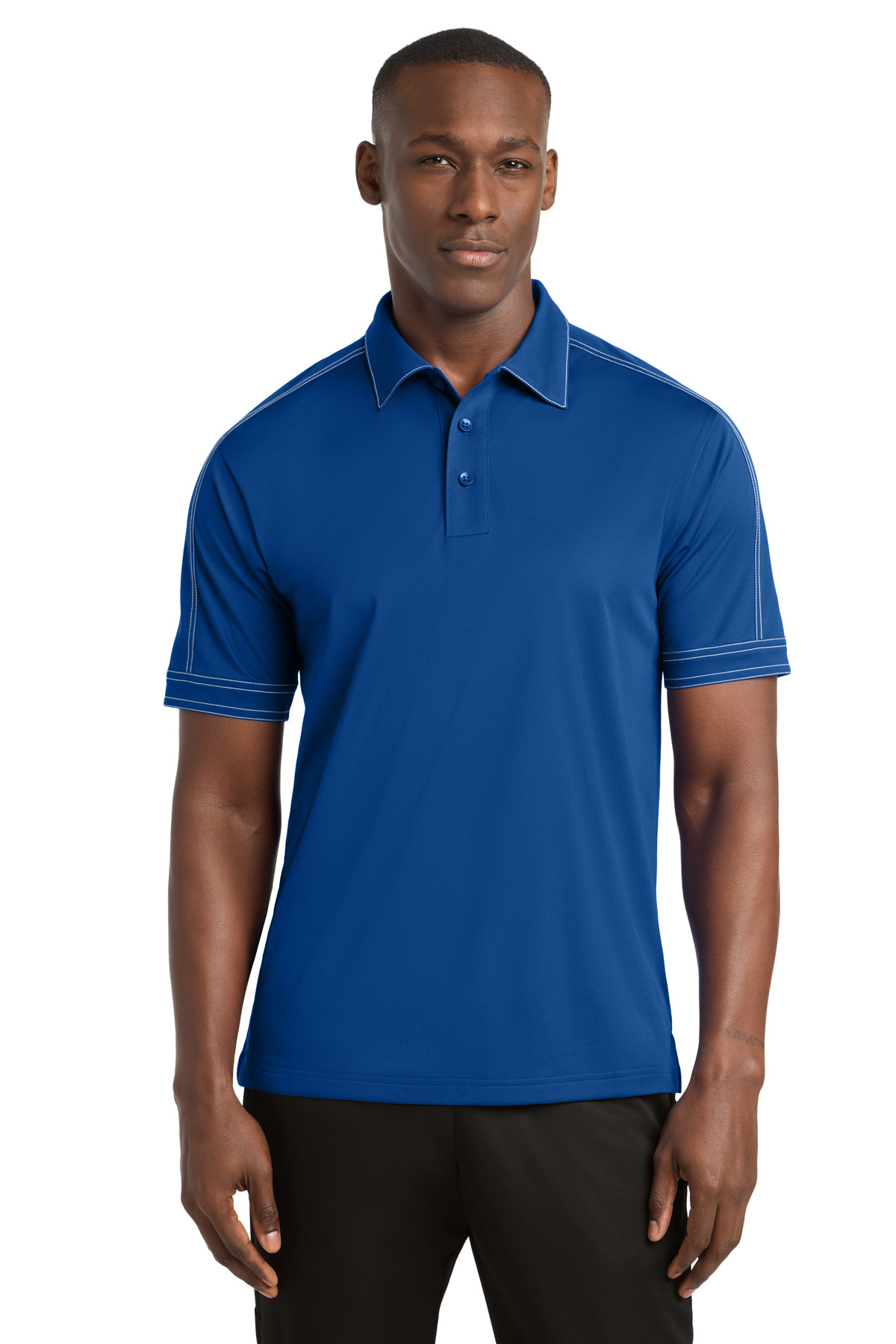 DISCONTINUED Sport-Tek Contrast Stitch Micropique Sport-Wick Polo. ST659