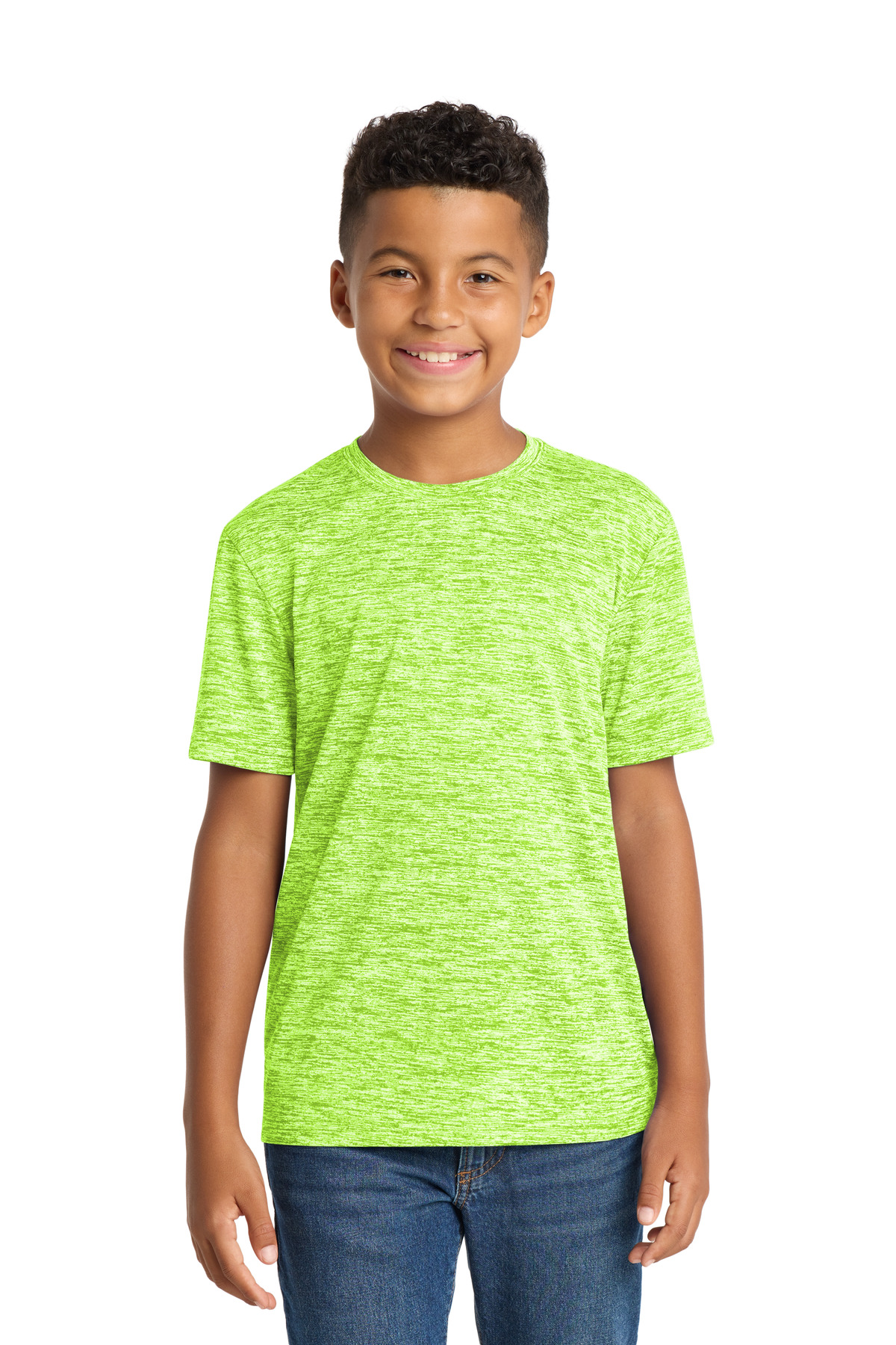 Sport-Tek ® Youth PosiCharge ® Electric Heather Tee. YST390 - Lime Shock Electric