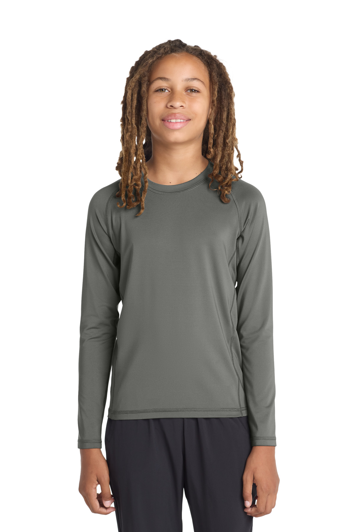 Sport-Tek Youth Long Sleeve Rashguard Tee. YST470LS