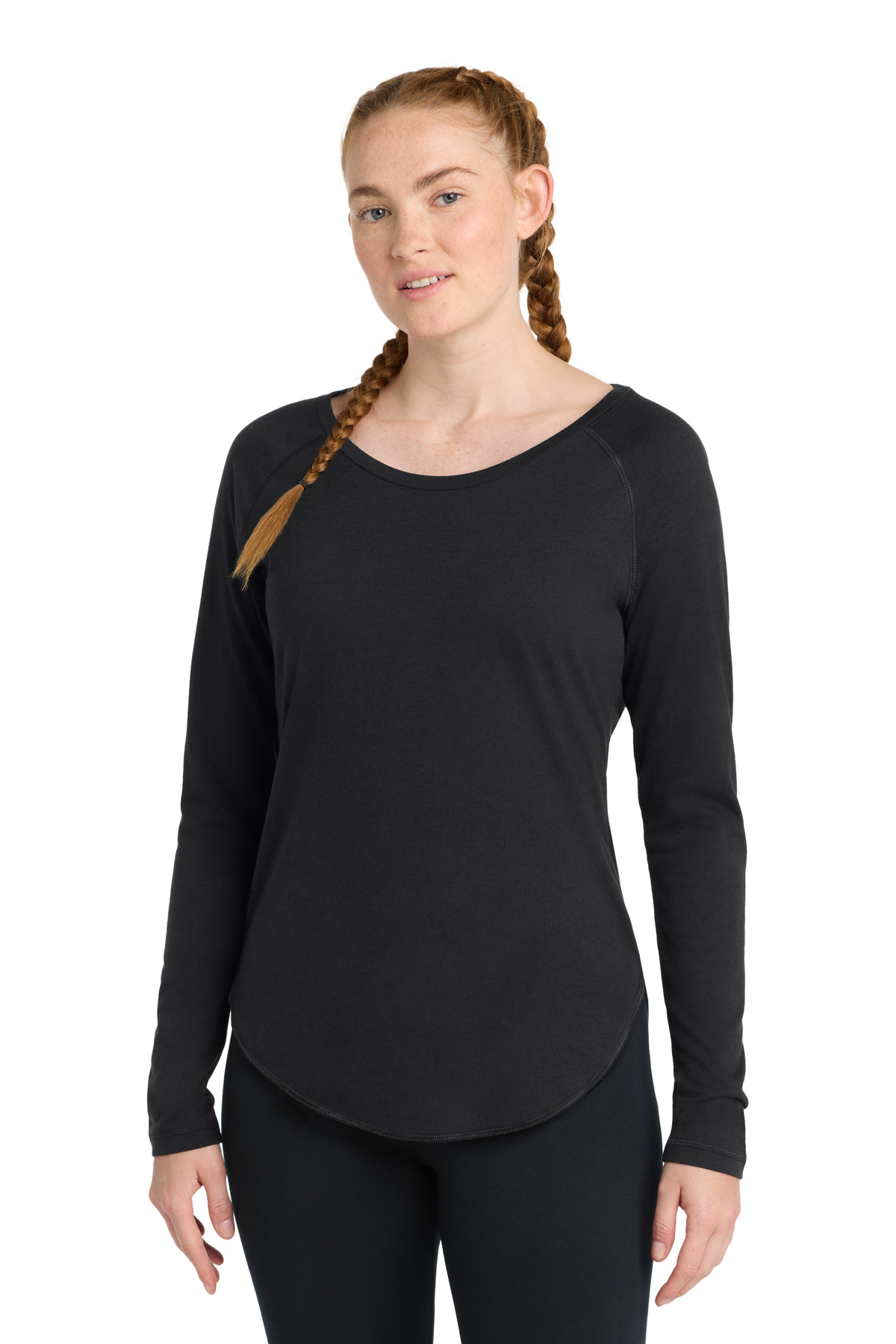  DISCONTINUED  Sport-Tek  ┬«  Women's PosiCharge  ┬«  Long Sleeve Tri-Blend Wicking Scoop Neck Raglan Tee LST400LS