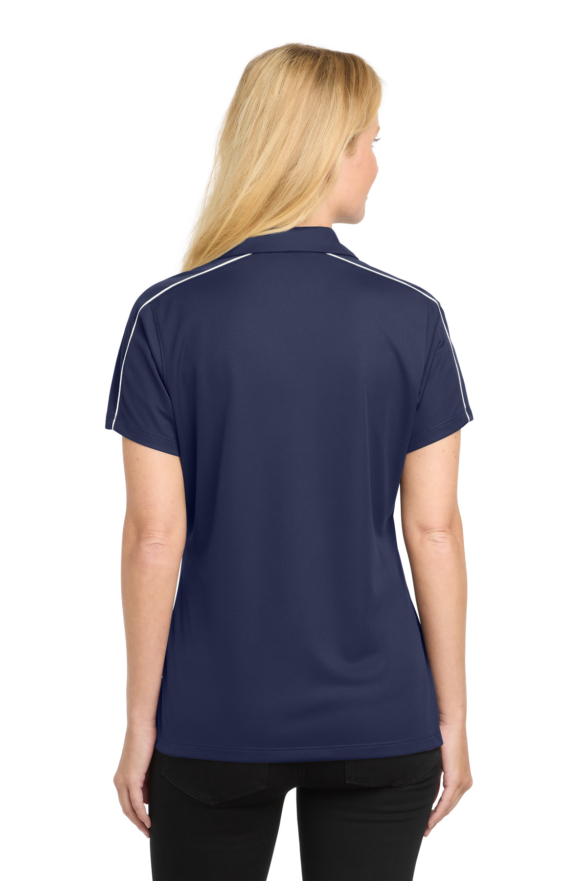 Sport-Tek Women's Micropique Sport-Wick Piped Polo. LST653