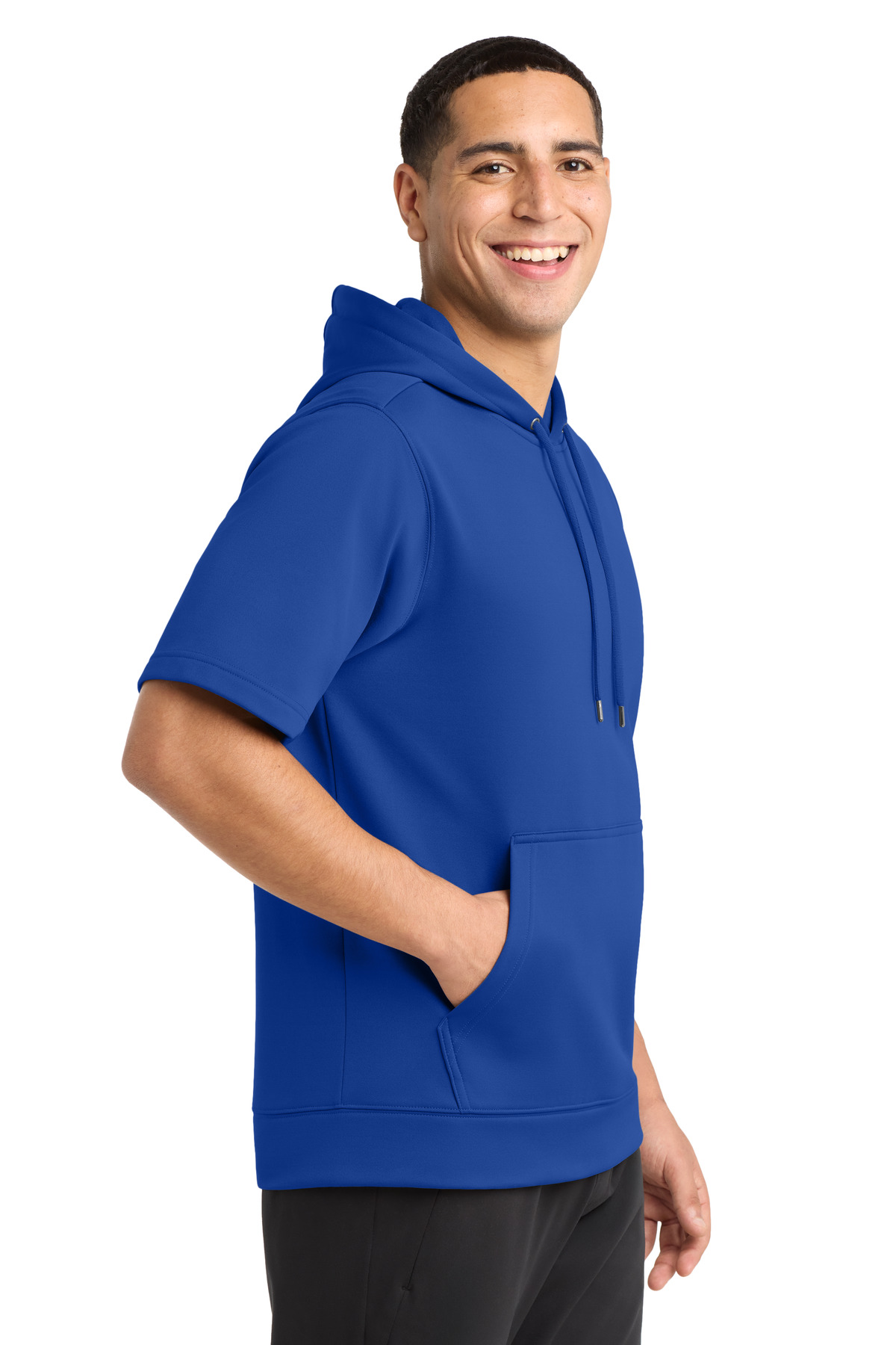 Sport-Tek Sport-Wick Fleece Short Sleeve Hooded Pullover. ST251