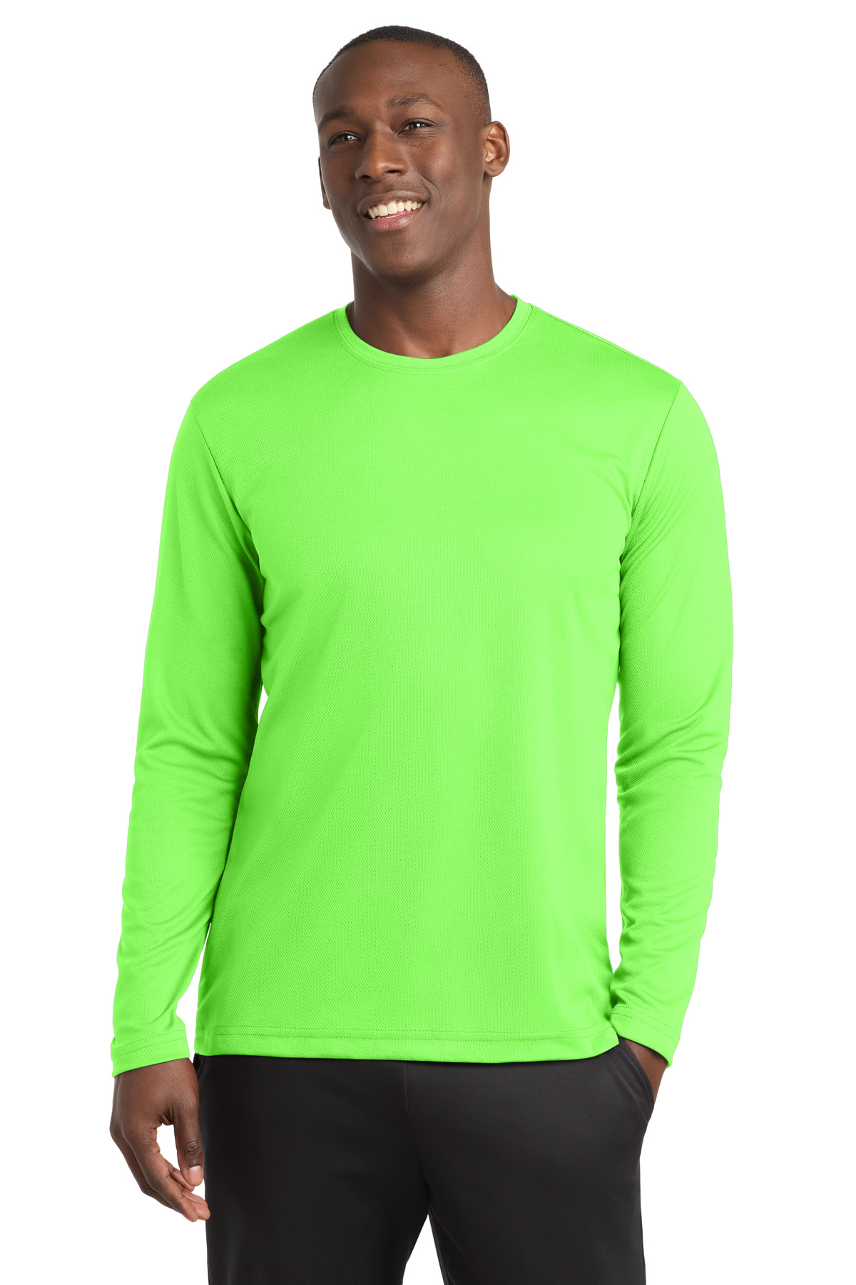 Sport-Tek ST340LS swatch in Neon Green