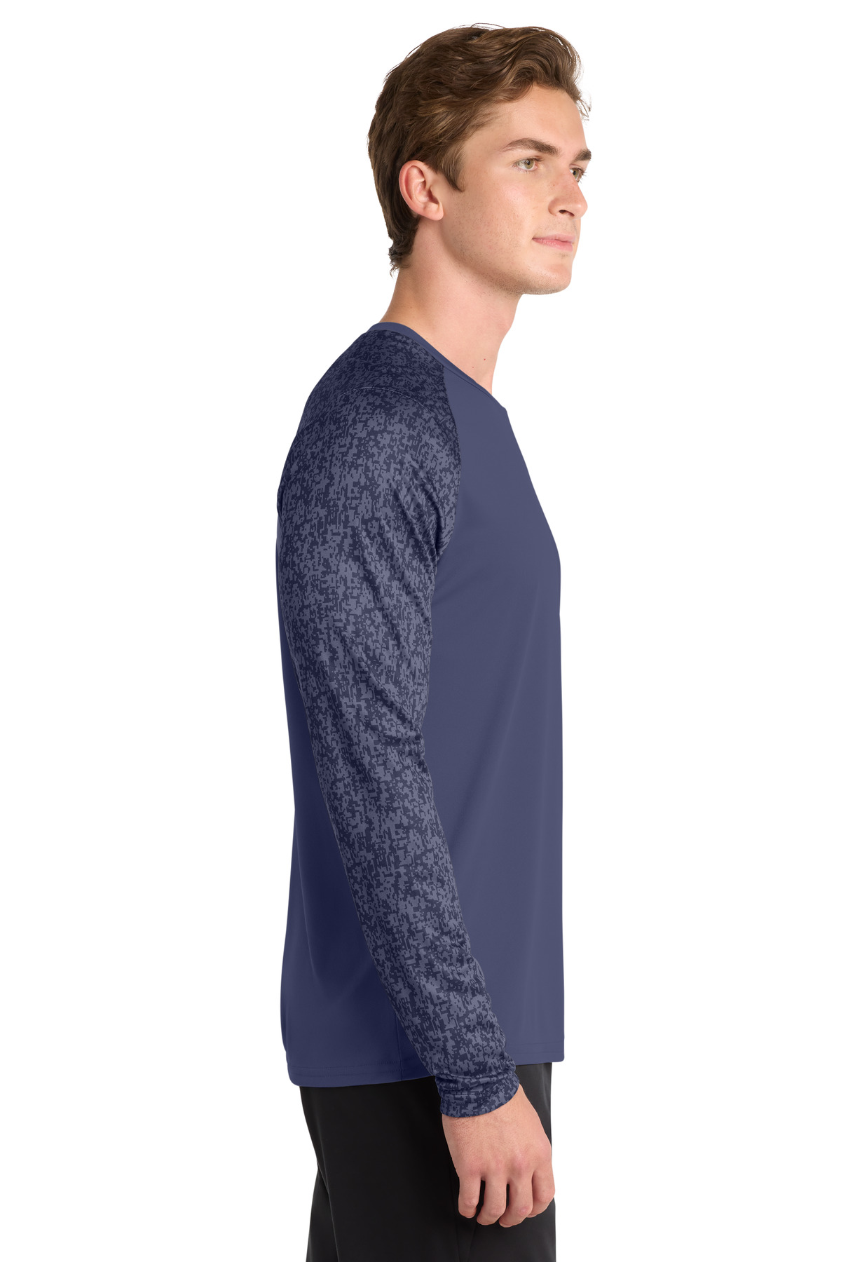 Sport-Tek Long Sleeve Digi Camo Tee. ST460LS