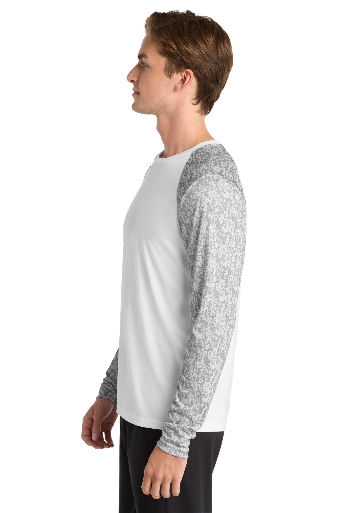 Sport-Tek Long Sleeve Digi Camo Tee. ST460LS