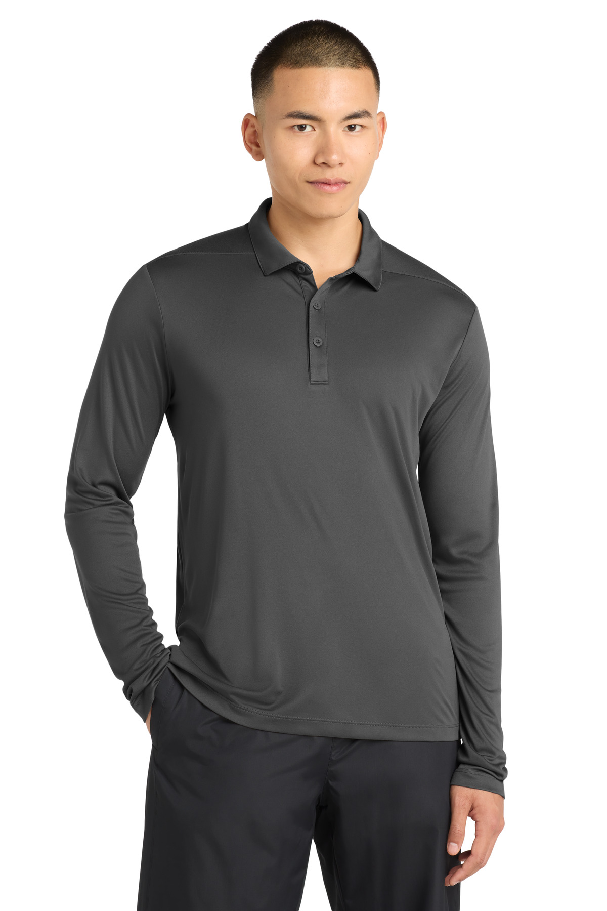 Sport-Tek Posi-UV Pro Long Sleeve Polo. ST520LS