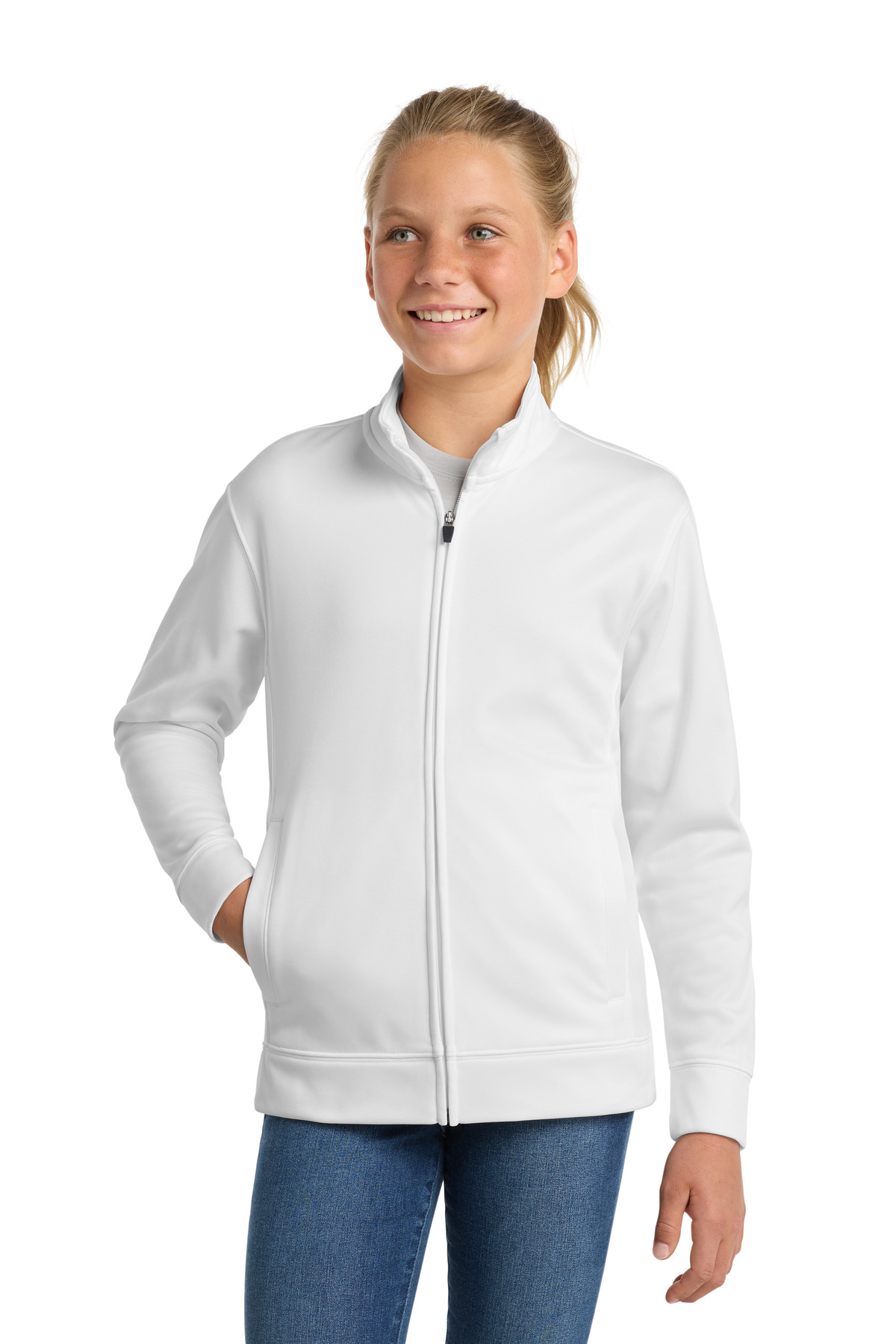 Sport-Tek Youth Sport-Wick Fleece Full-Zip Jacket. YST241