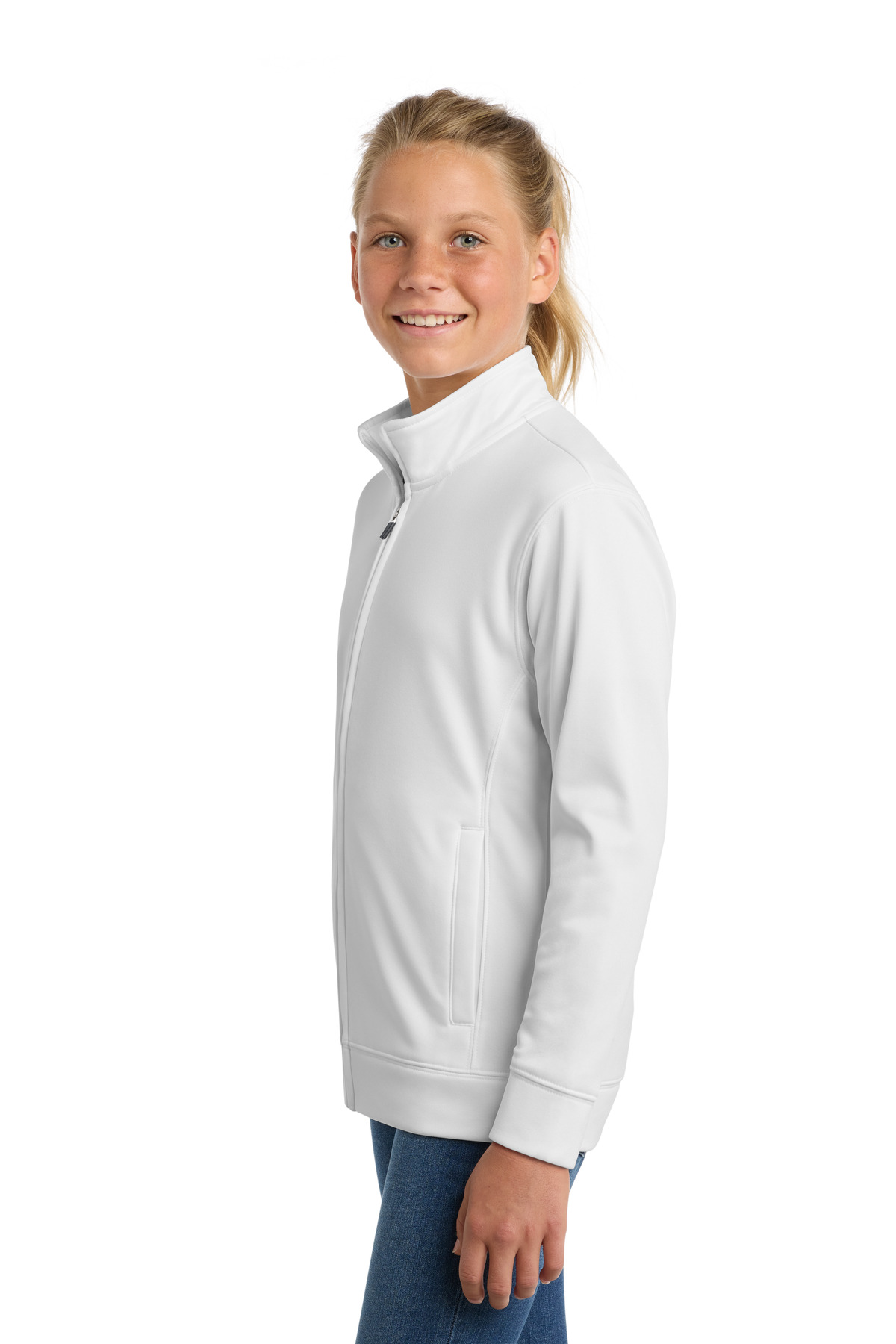 Sport-Tek Youth Sport-Wick Fleece Full-Zip Jacket. YST241