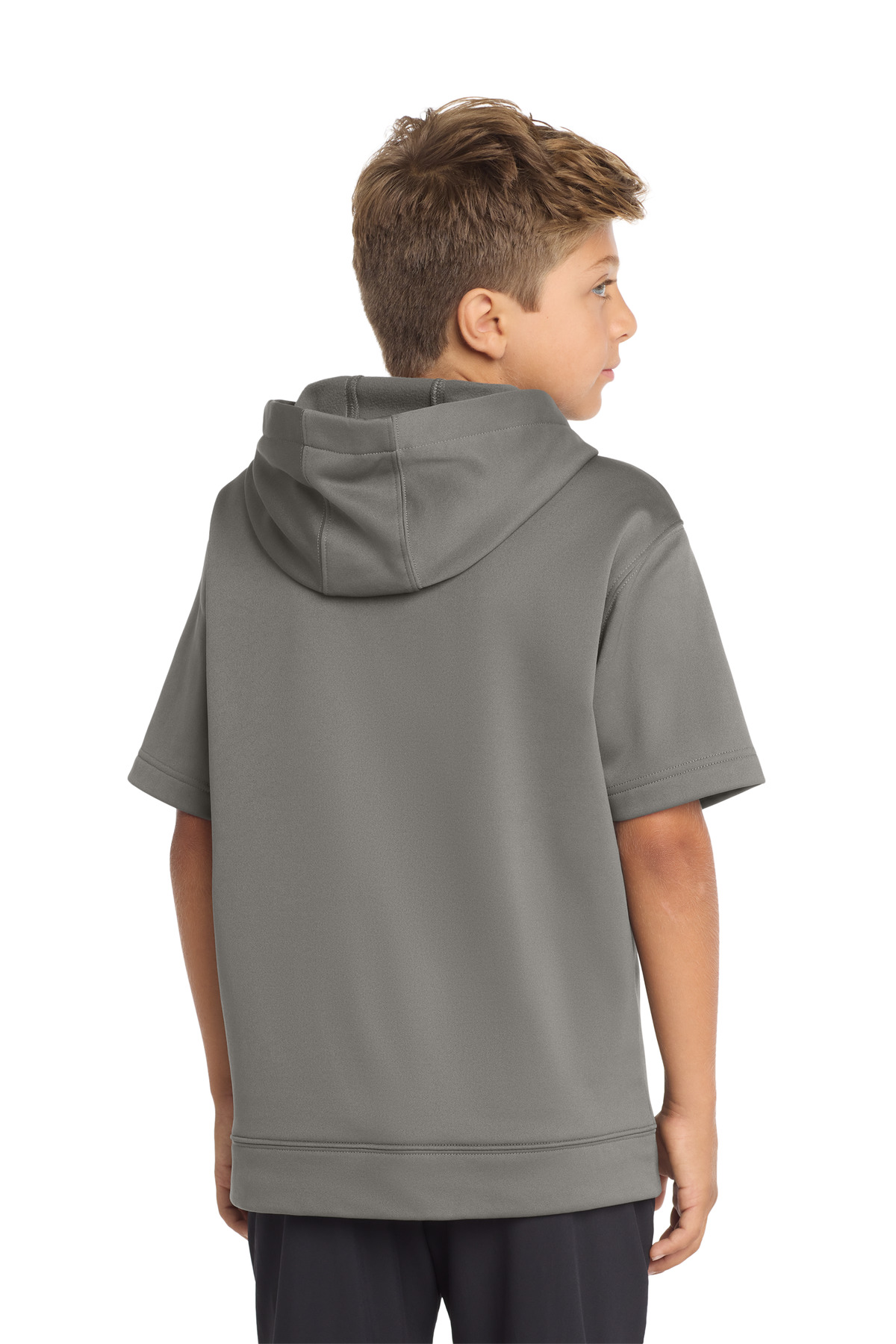 Sport-Tek Youth Sport-Wick Fleece Short Sleeve Hooded Pullover. YST251