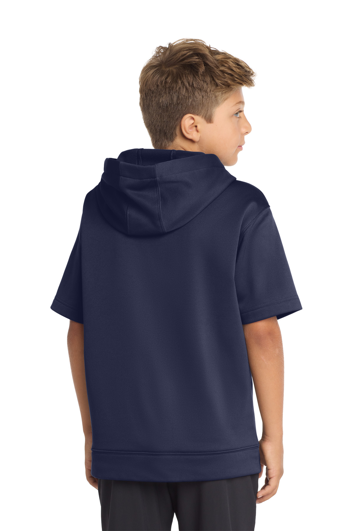 Sport-Tek Youth Sport-Wick Fleece Short Sleeve Hooded Pullover. YST251