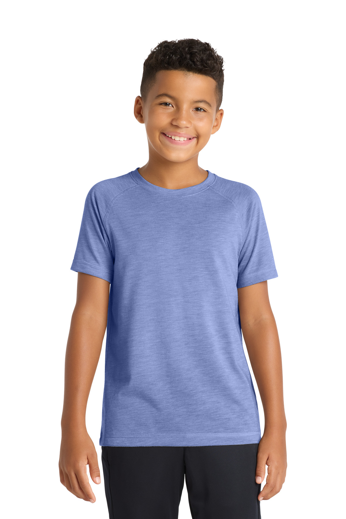 Sport-Tek Youth PosiCharge Tri-Blend Wicking Raglan Tee. YST400
