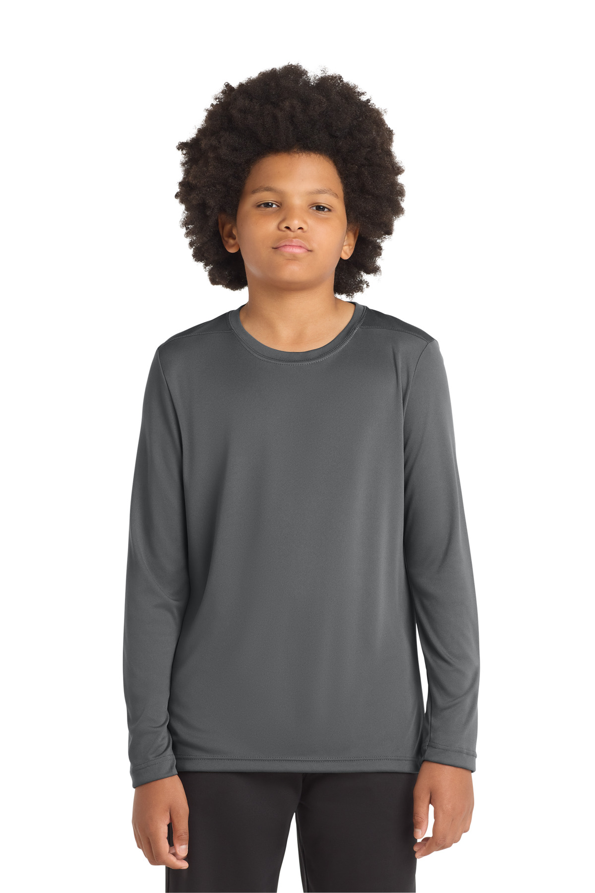 Sport-Tek ® Youth Posi-UV ® Pro Long Sleeve Tee. YST420LS - Dark Smoke Grey