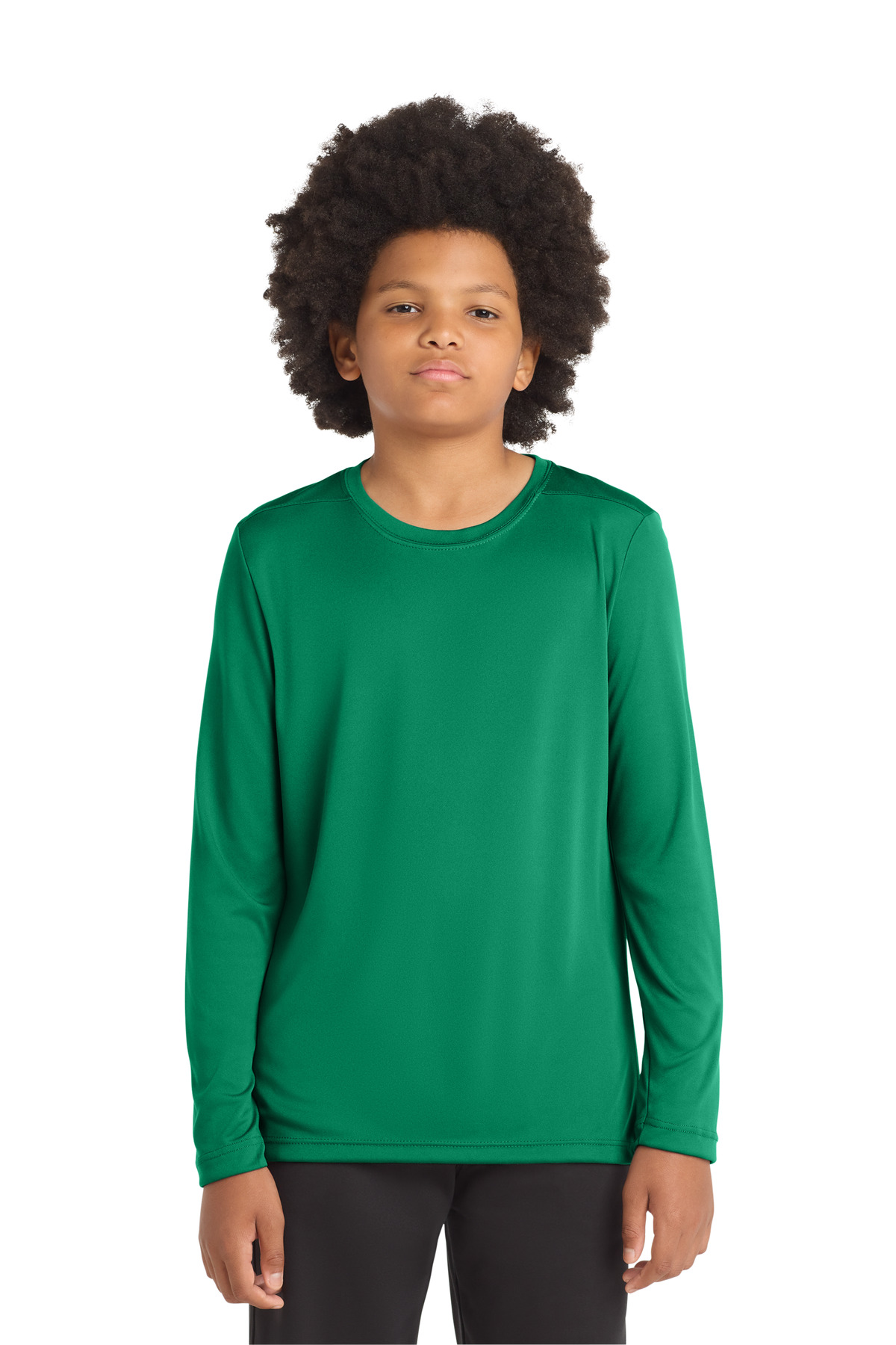 Sport-Tek ® Youth Posi-UV ® Pro Long Sleeve Tee. YST420LS - Kelly Green