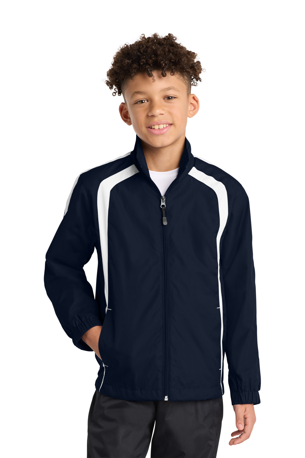 Sport-Tek Youth Colorblock Raglan Jacket. YST60