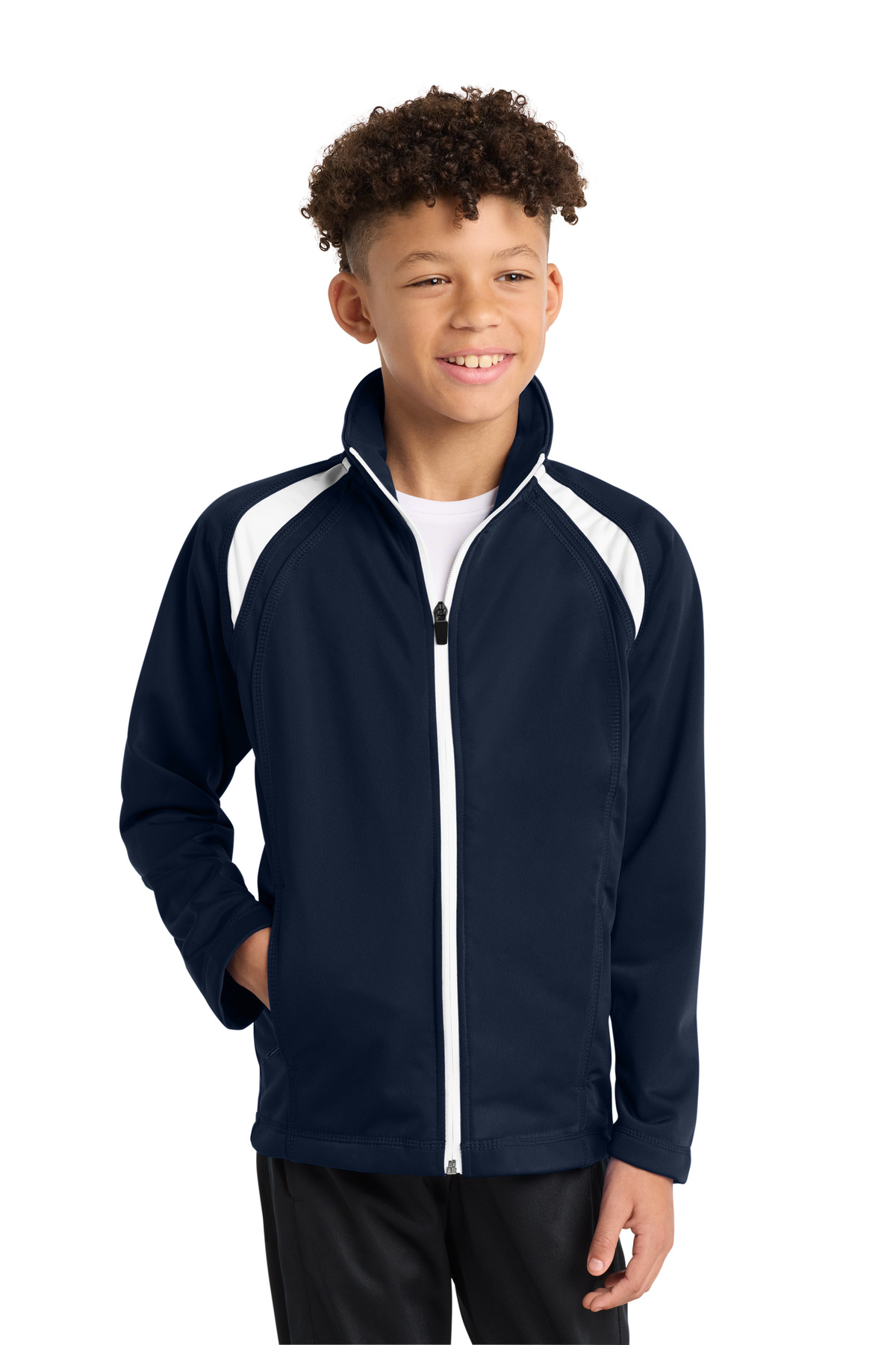 Sport-Tek Youth Tricot Track Jacket. YST90