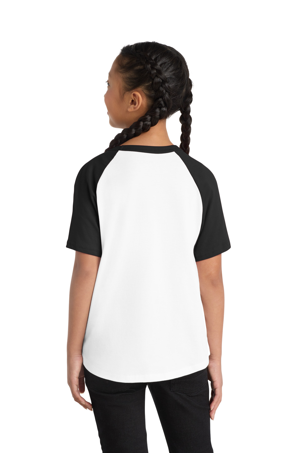 Sport-Tek Youth Short Sleeve Colorblock Raglan Jersey. YT201