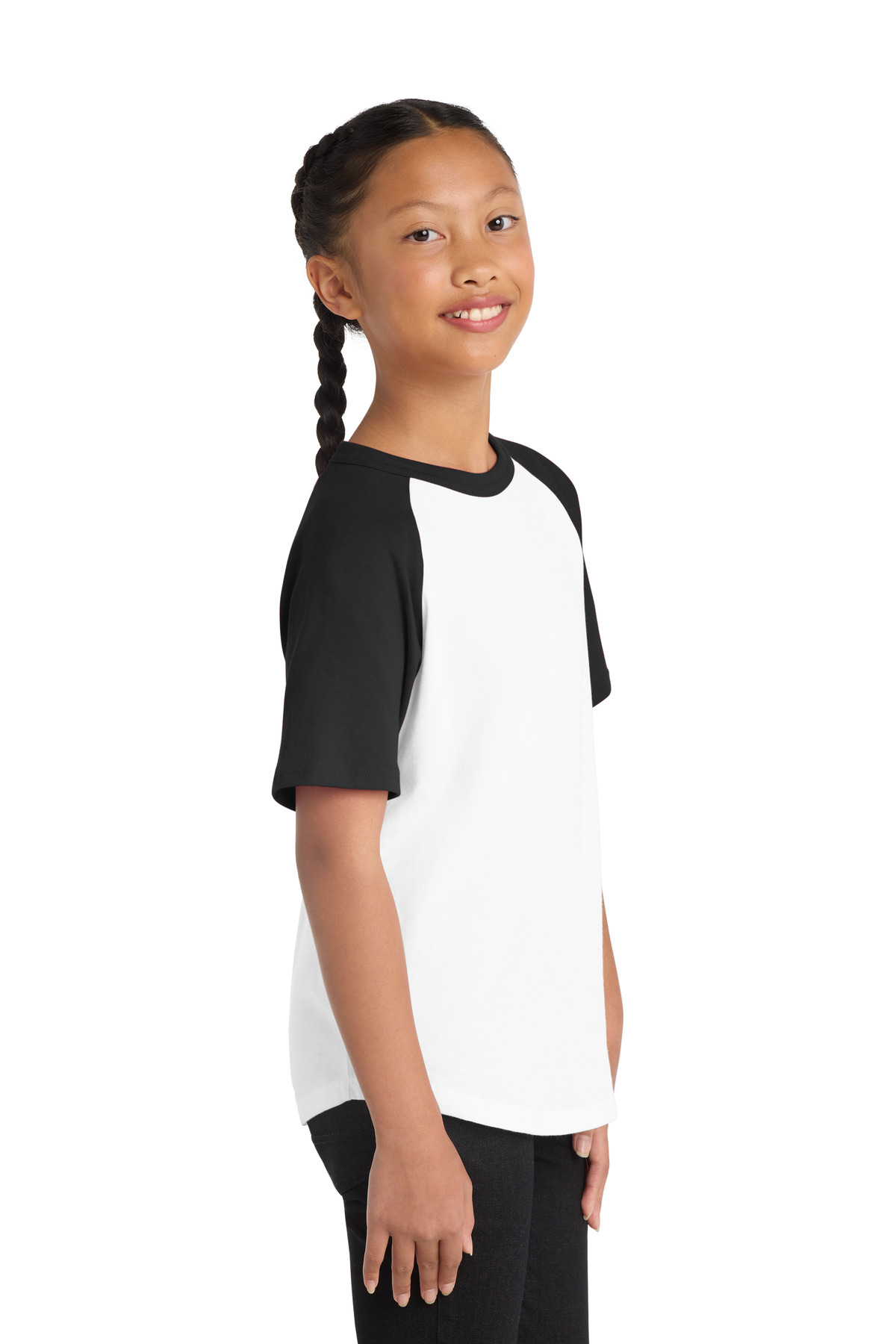 Sport-Tek Youth Short Sleeve Colorblock Raglan Jersey. YT201