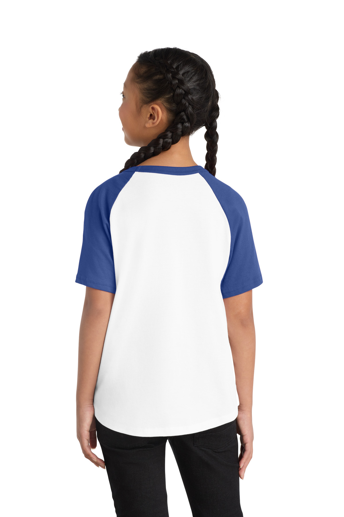 Sport-Tek Youth Short Sleeve Colorblock Raglan Jersey. YT201
