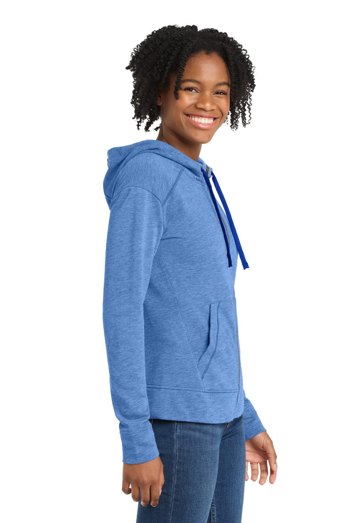 Sport-Tek Women's PosiCharge Tri-Blend Wicking Fleece Full-Zip Hooded Jacket LST293