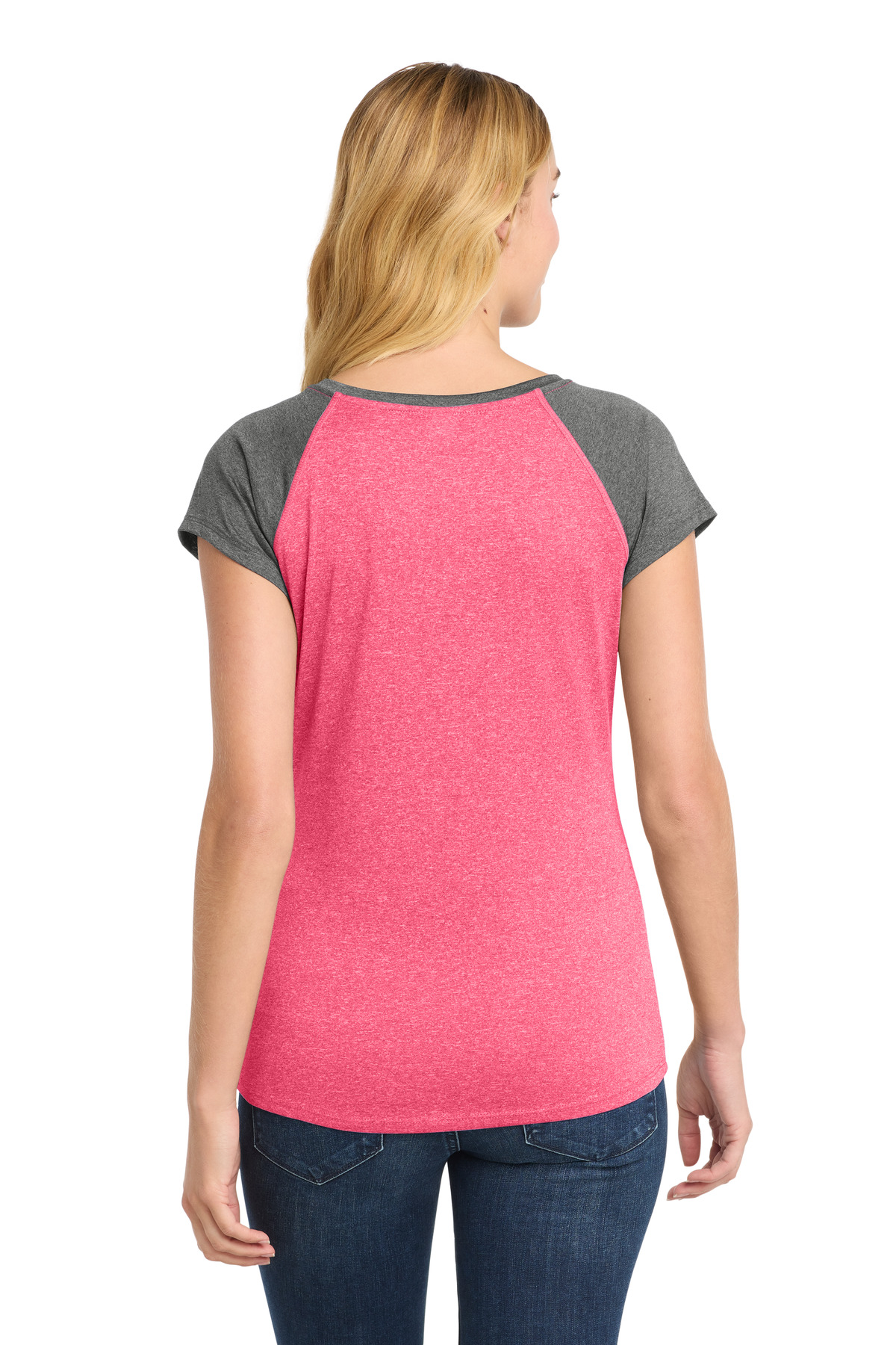 Sport-Tek Women's Heather-On-Heather Contender Scoop Neck Tee. LST362