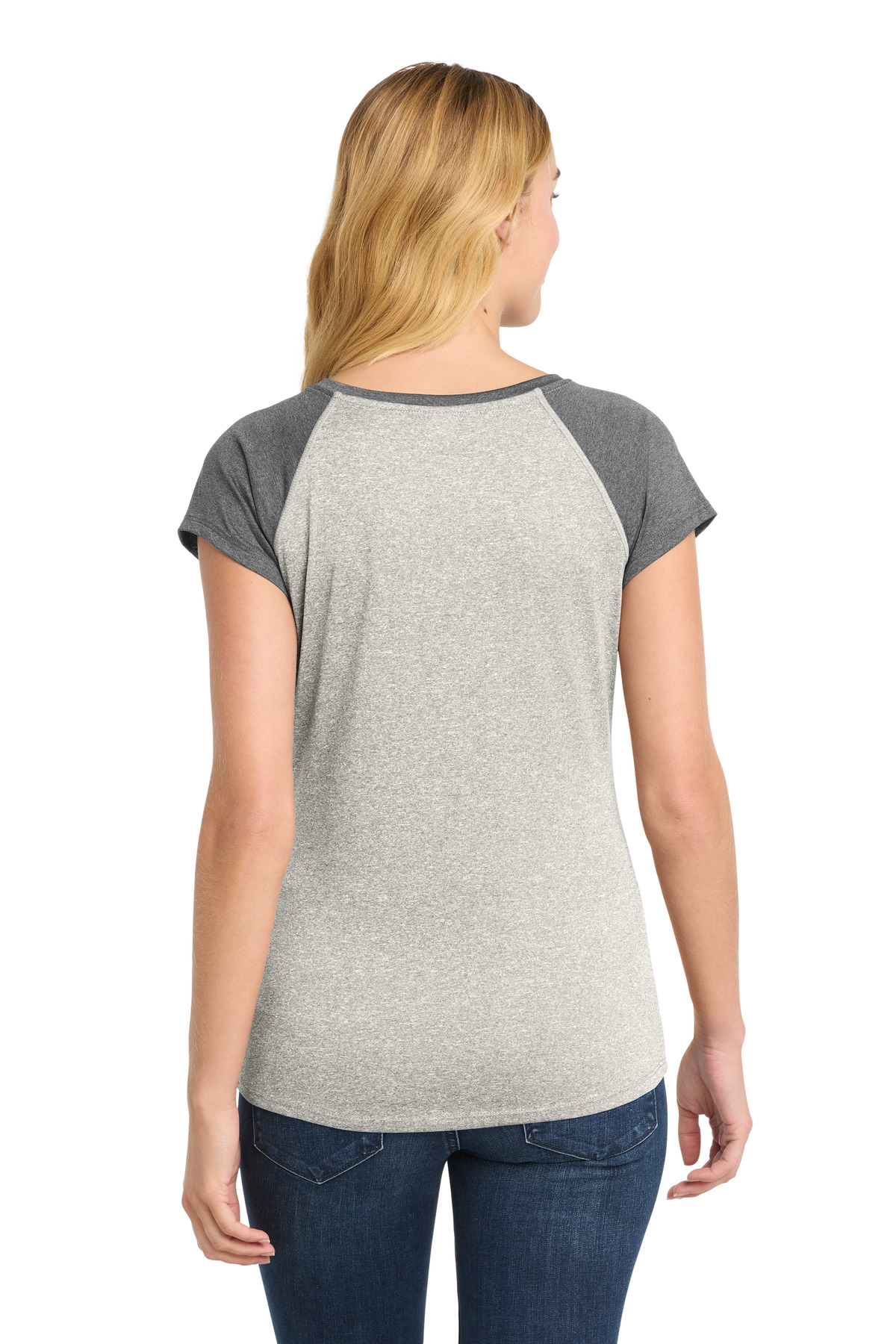 Sport-Tek Women's Heather-On-Heather Contender Scoop Neck Tee. LST362