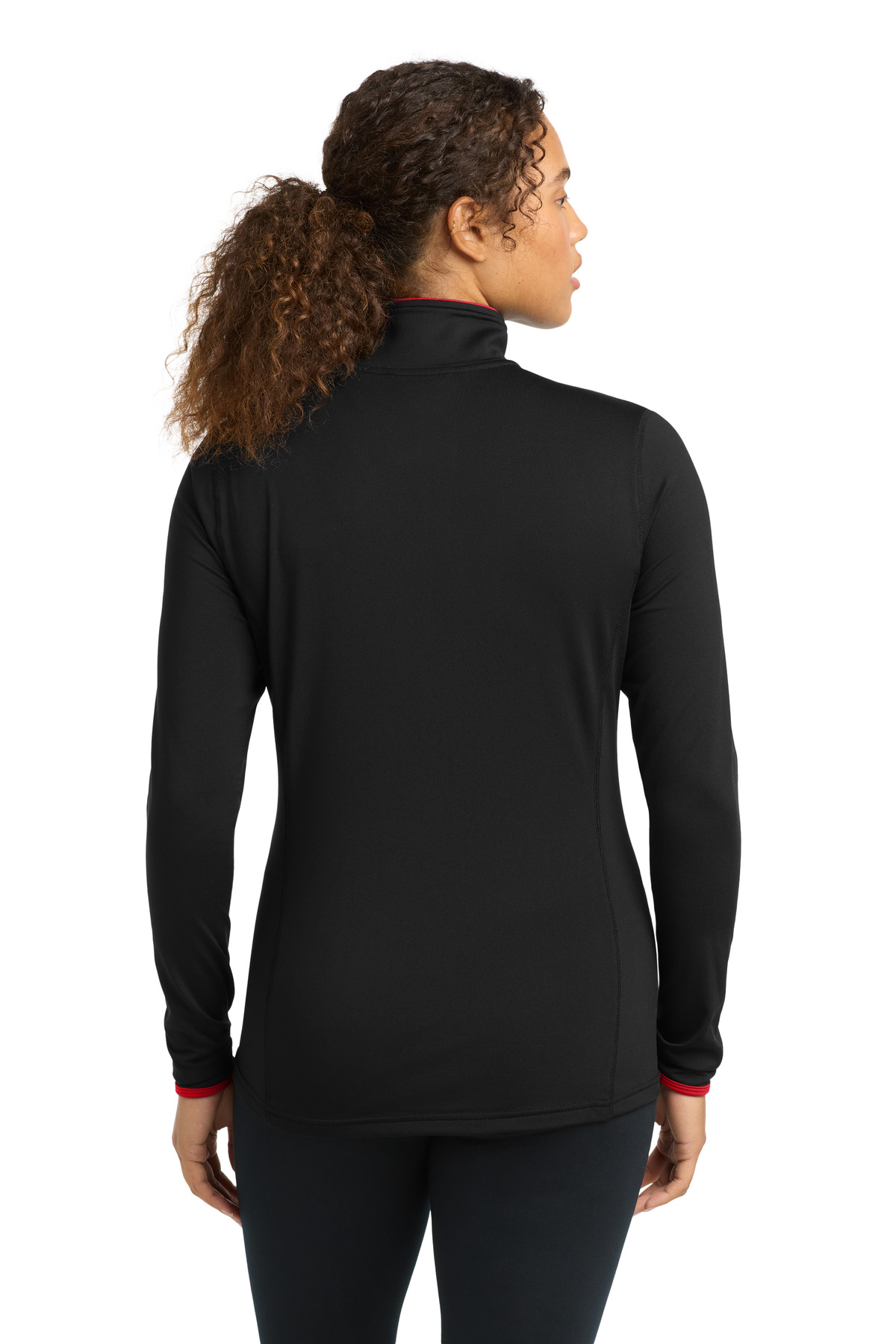 Sport-Tek Women's Sport-Wick Stretch Contrast Full-Zip Jacket. LST853