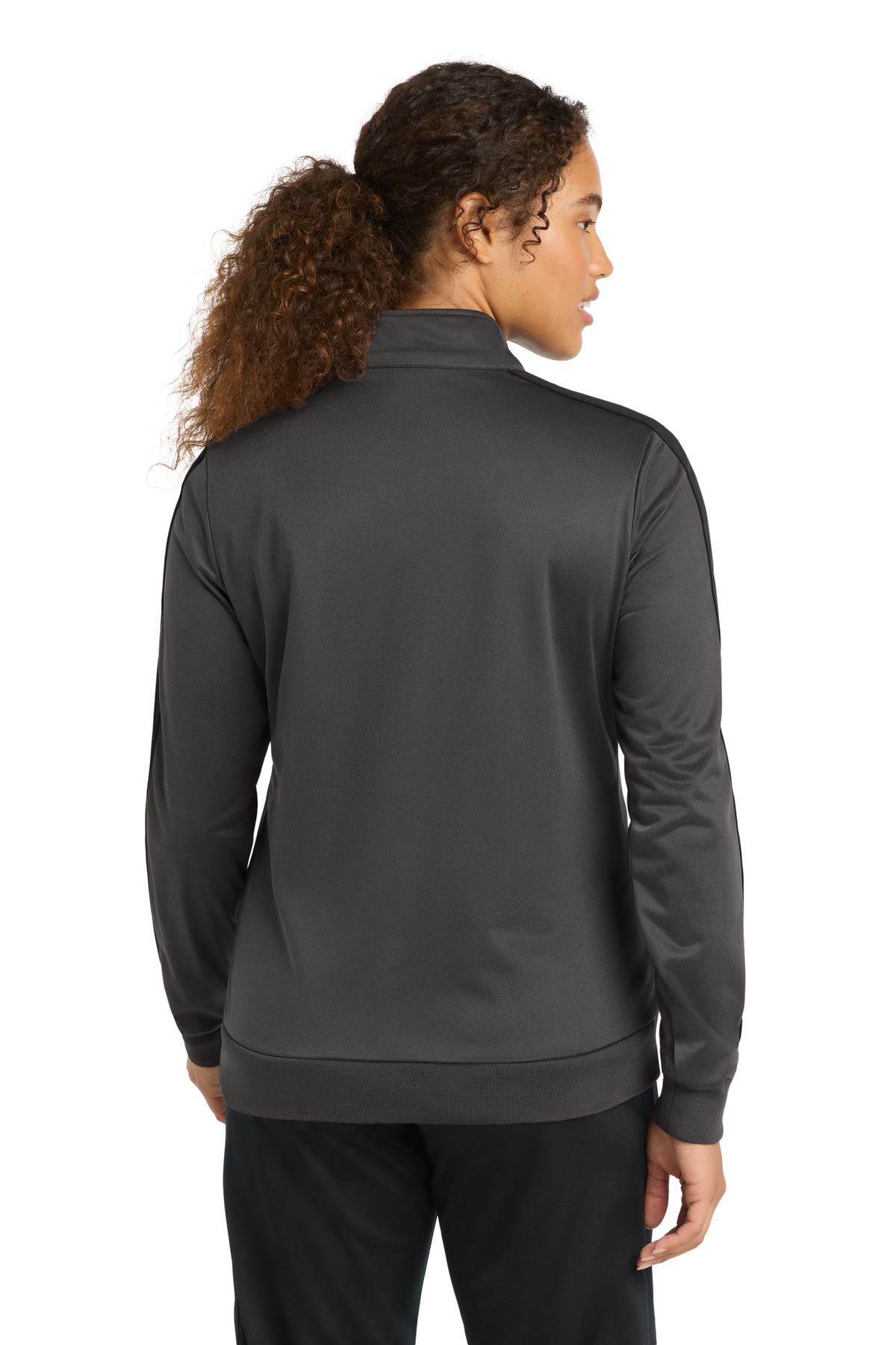 Sport-Tek Women's Tricot Sleeve Stripe Track Jacket. LST94
