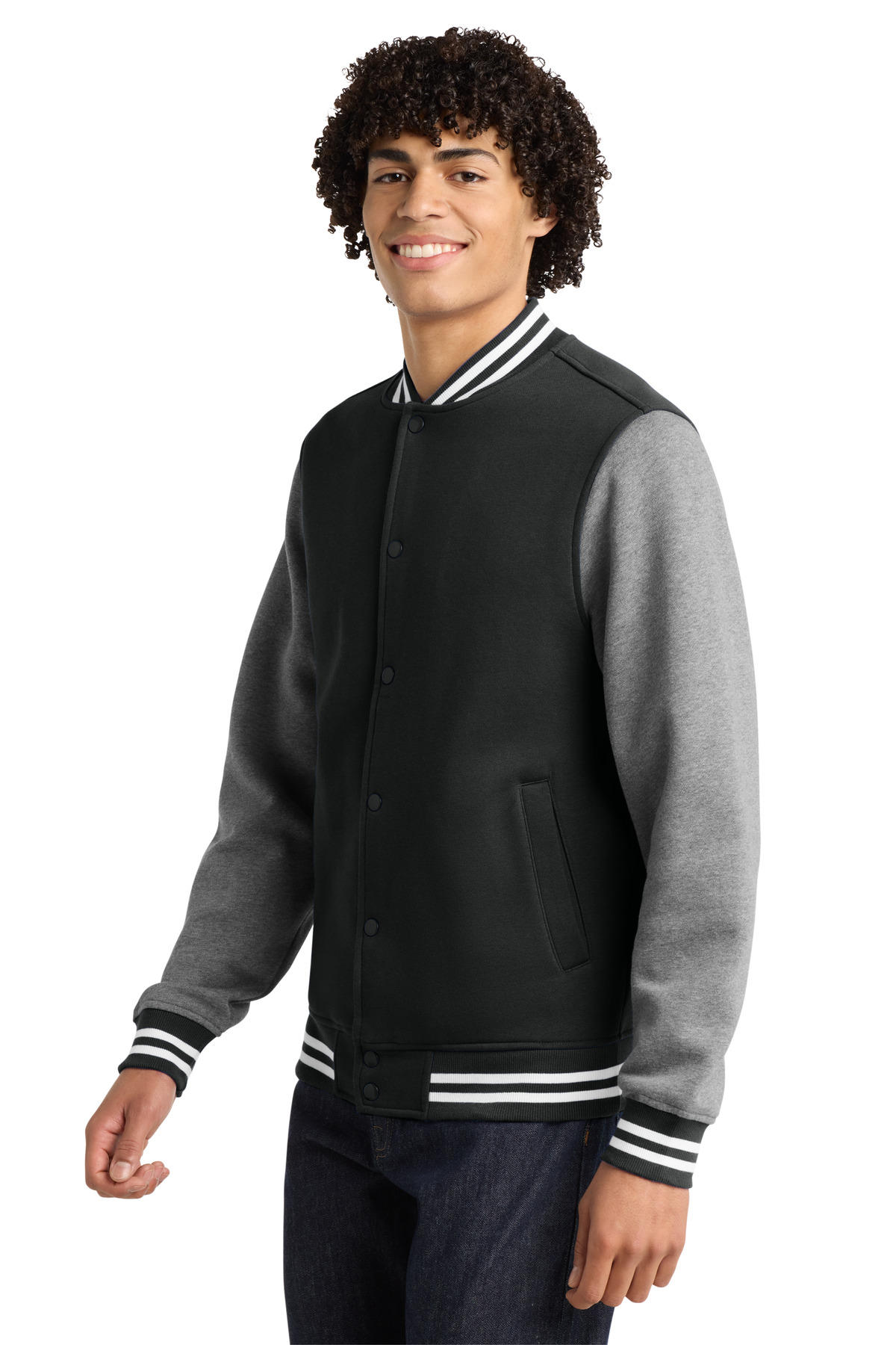 Sport-Tek Fleece Letterman Jacket. ST270