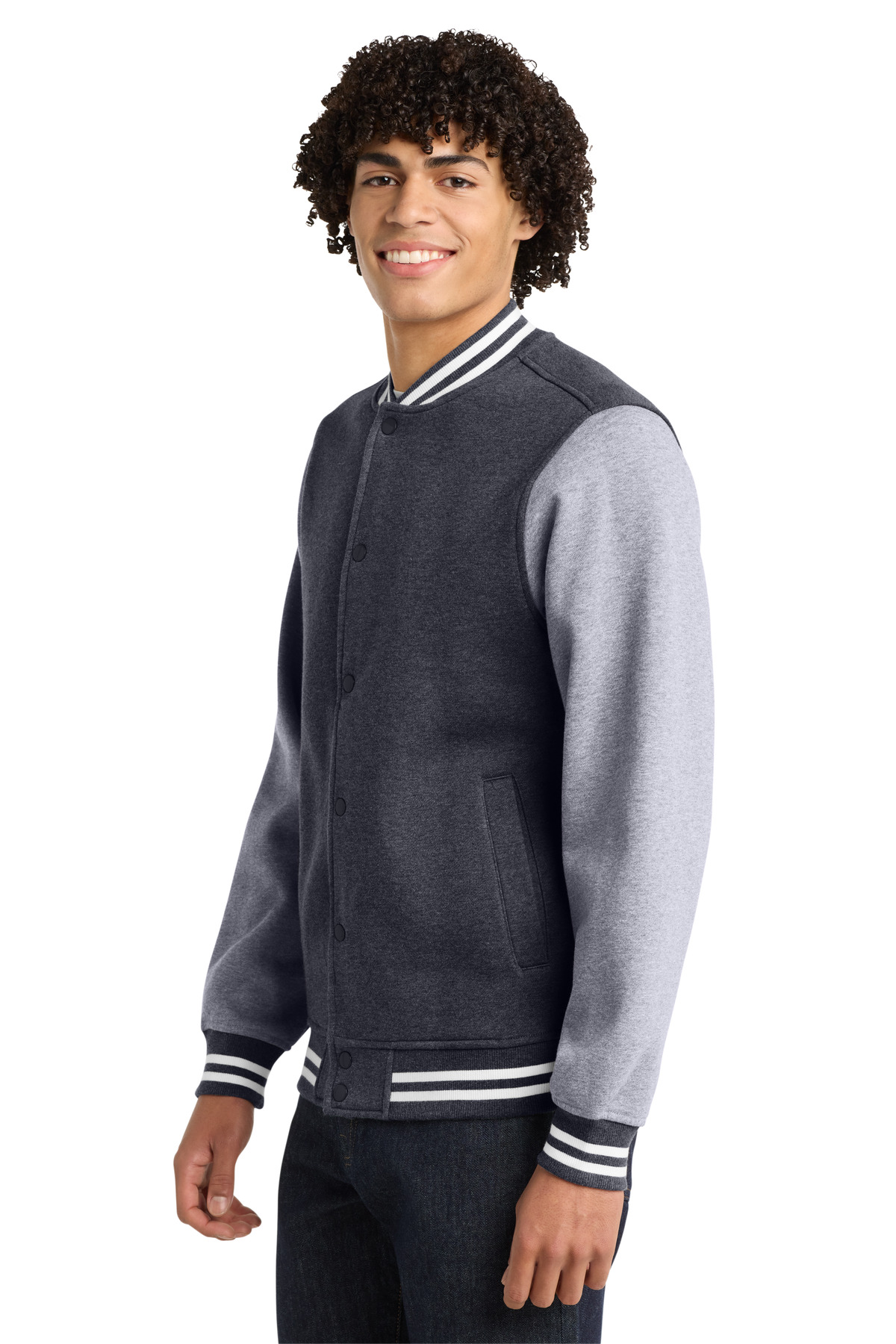 Sport-Tek Fleece Letterman Jacket. ST270