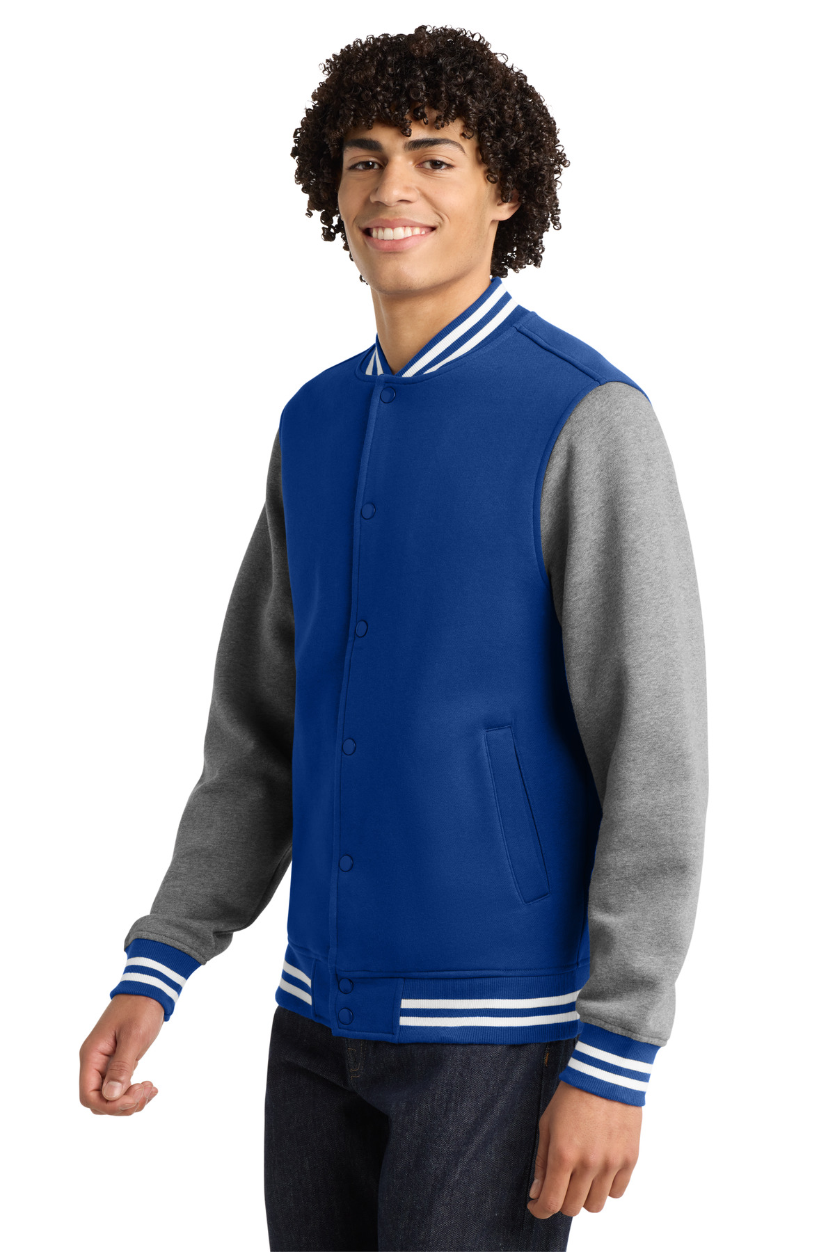 Sport-Tek Fleece Letterman Jacket. ST270