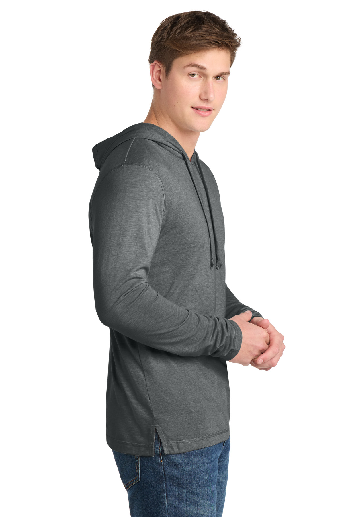 Sport-Tek PosiCharge Tri-Blend Wicking Long Sleeve Hoodie ST406