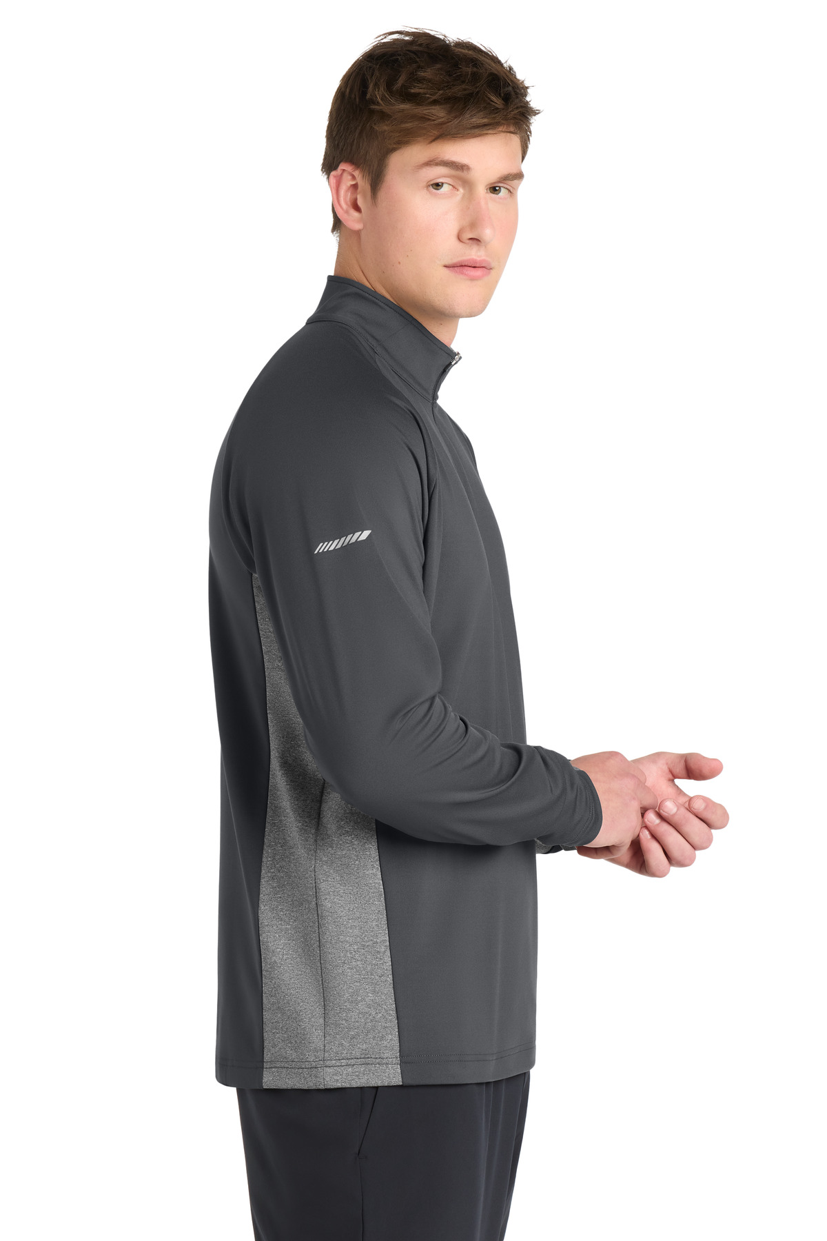 Sport-Tek Sport-Wick Stretch Contrast 1/4-Zip Pullover. ST854