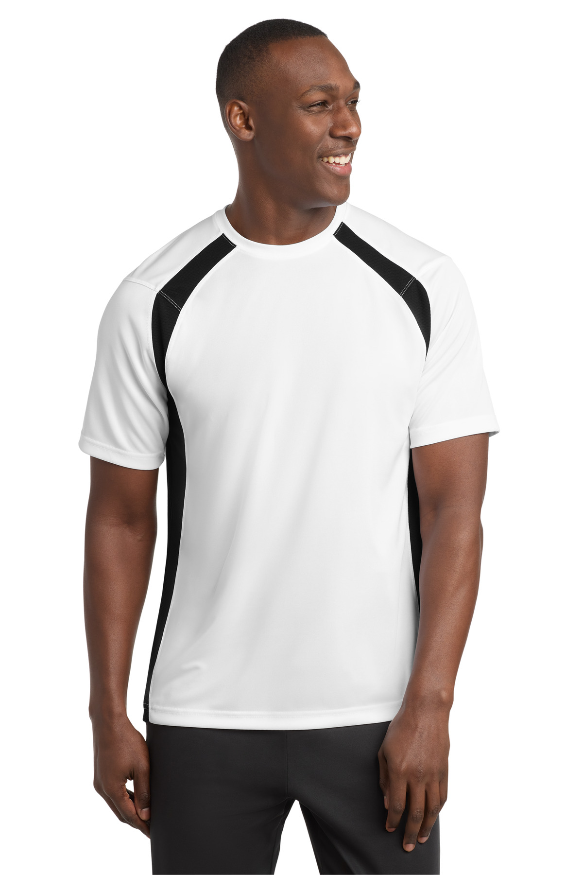 Sport-Tek Dry Zone Colorblock Crew. T478